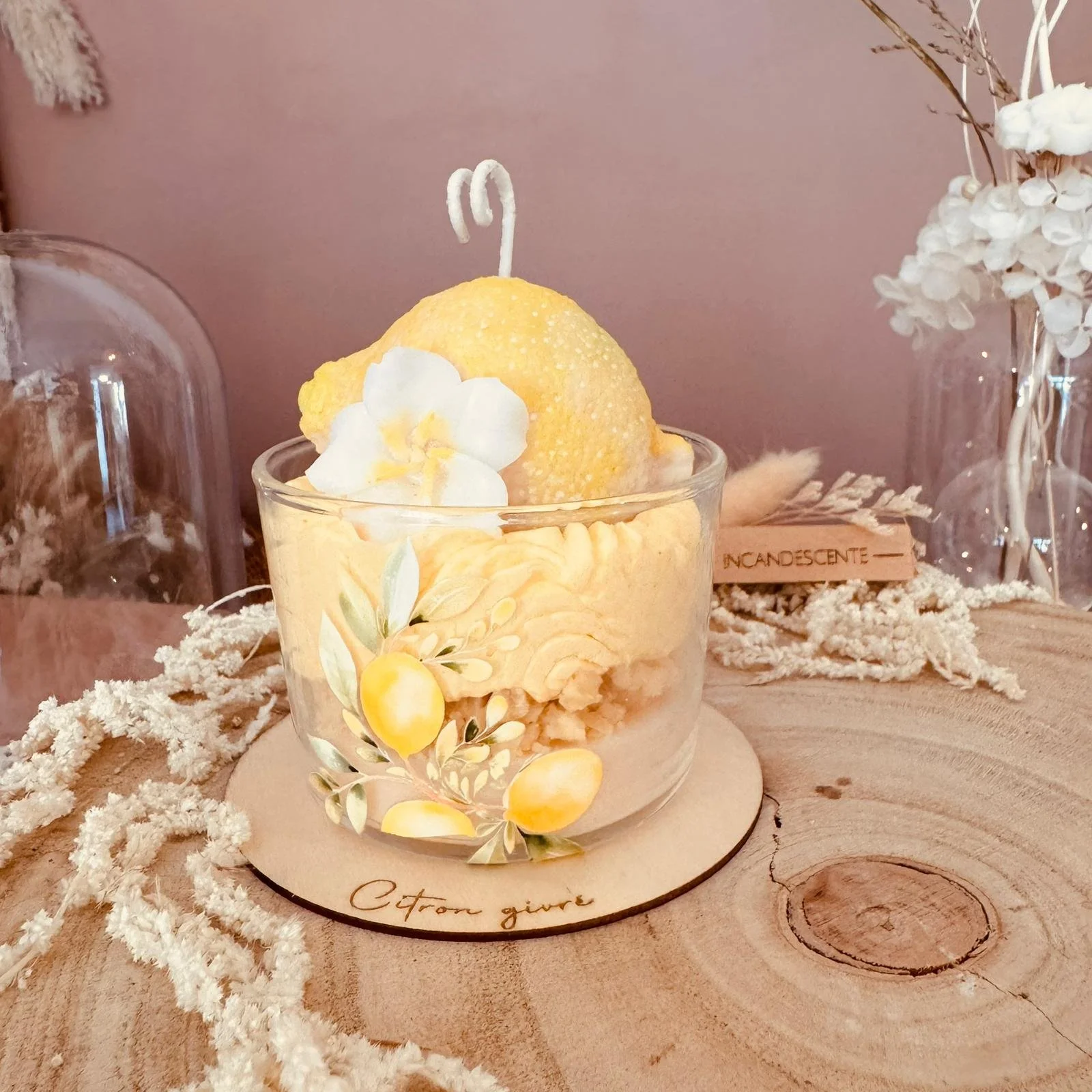 bougie gourmande tartelette citron