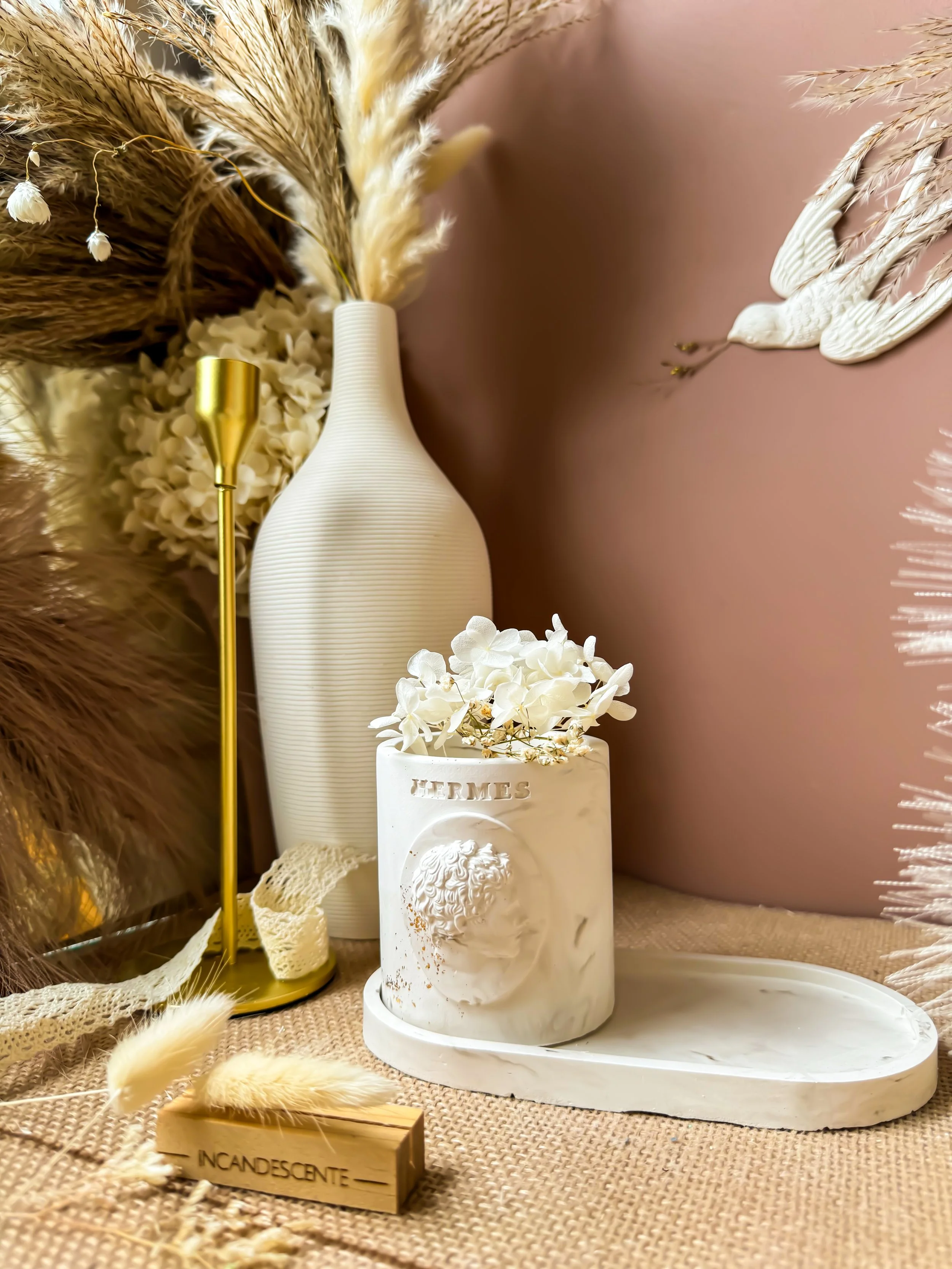 Pot Hermes en plâtre