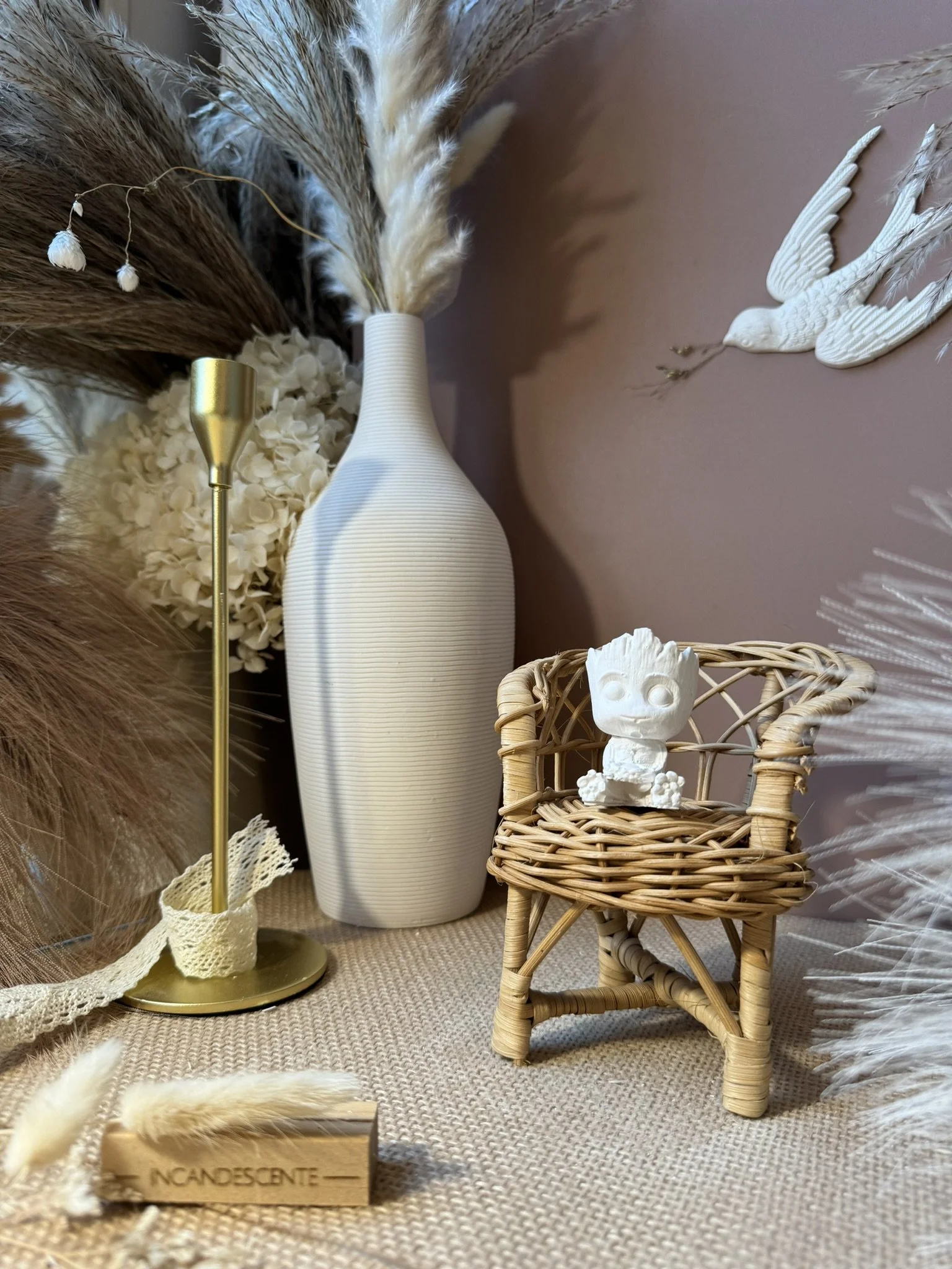 Statue Baby  Groot en plâtre