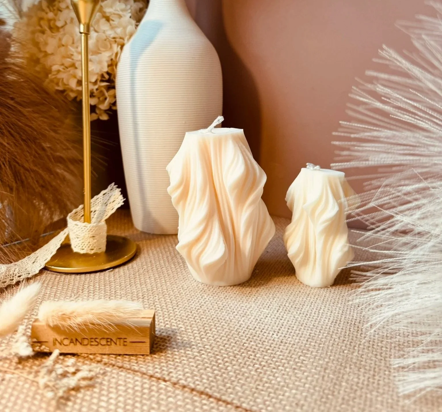 Duo torsade  en cire