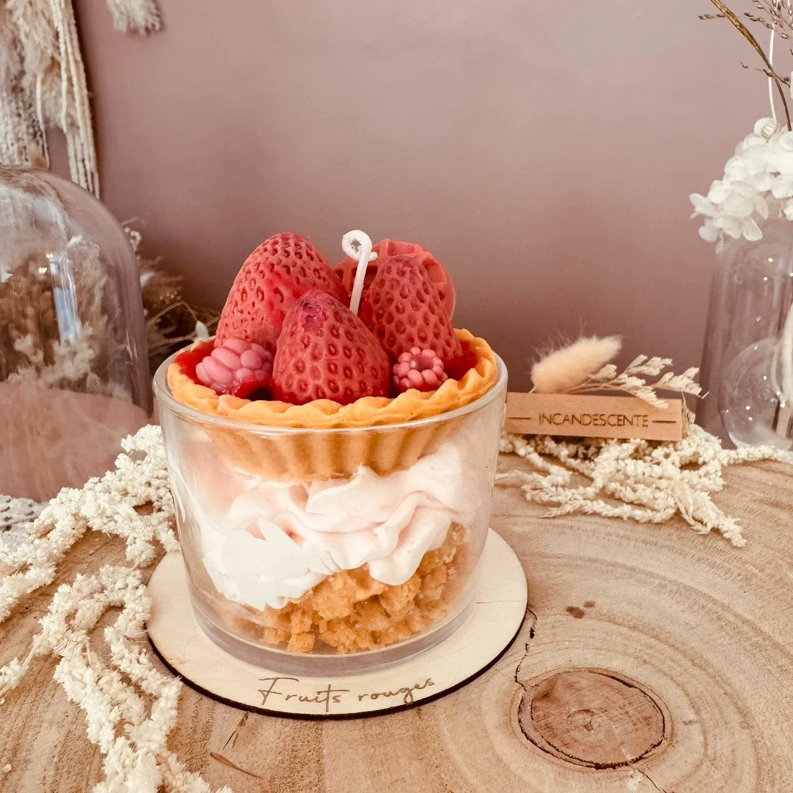 bougie gourmande tartelette fruits rouges