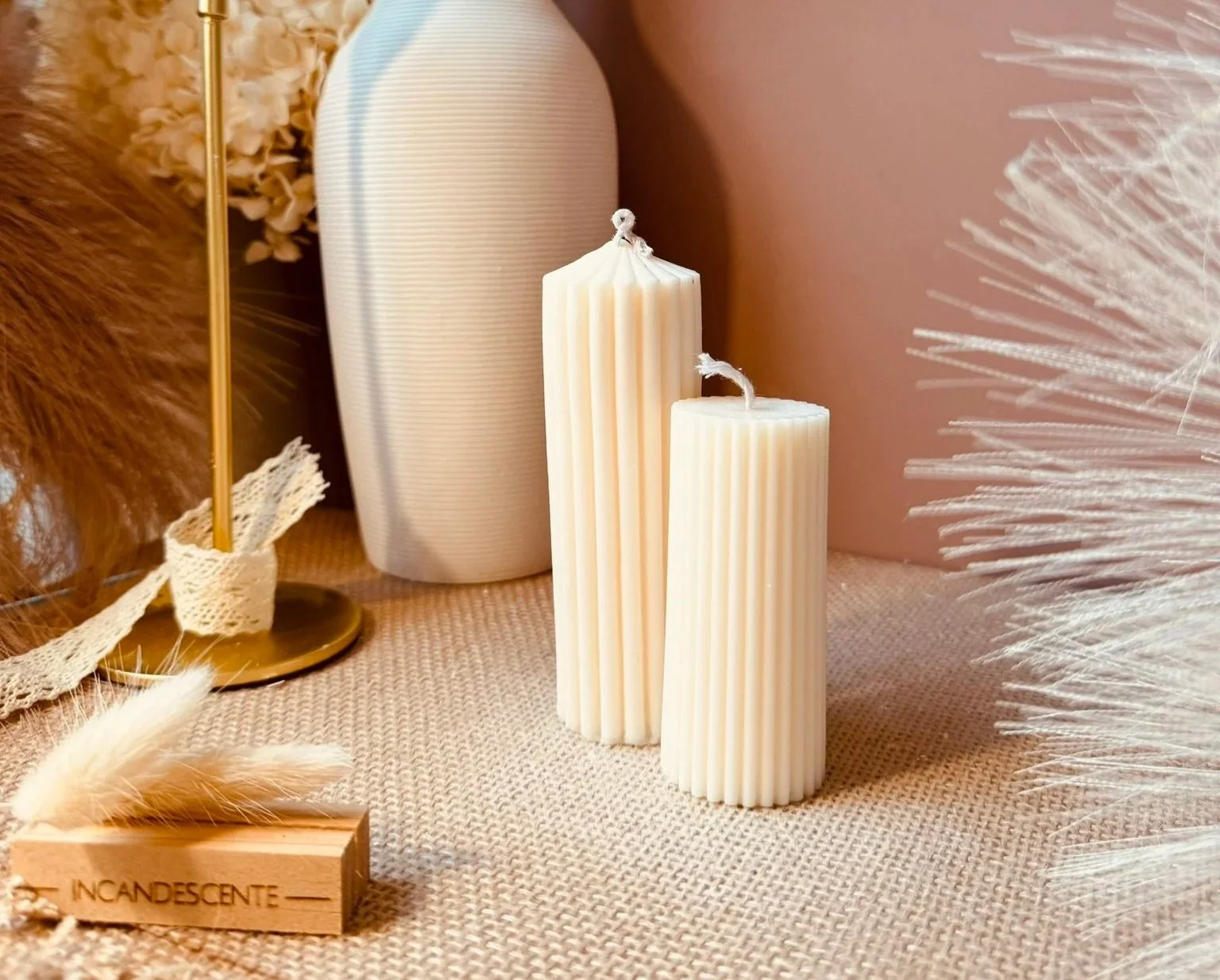 Bougie duo tour en cire