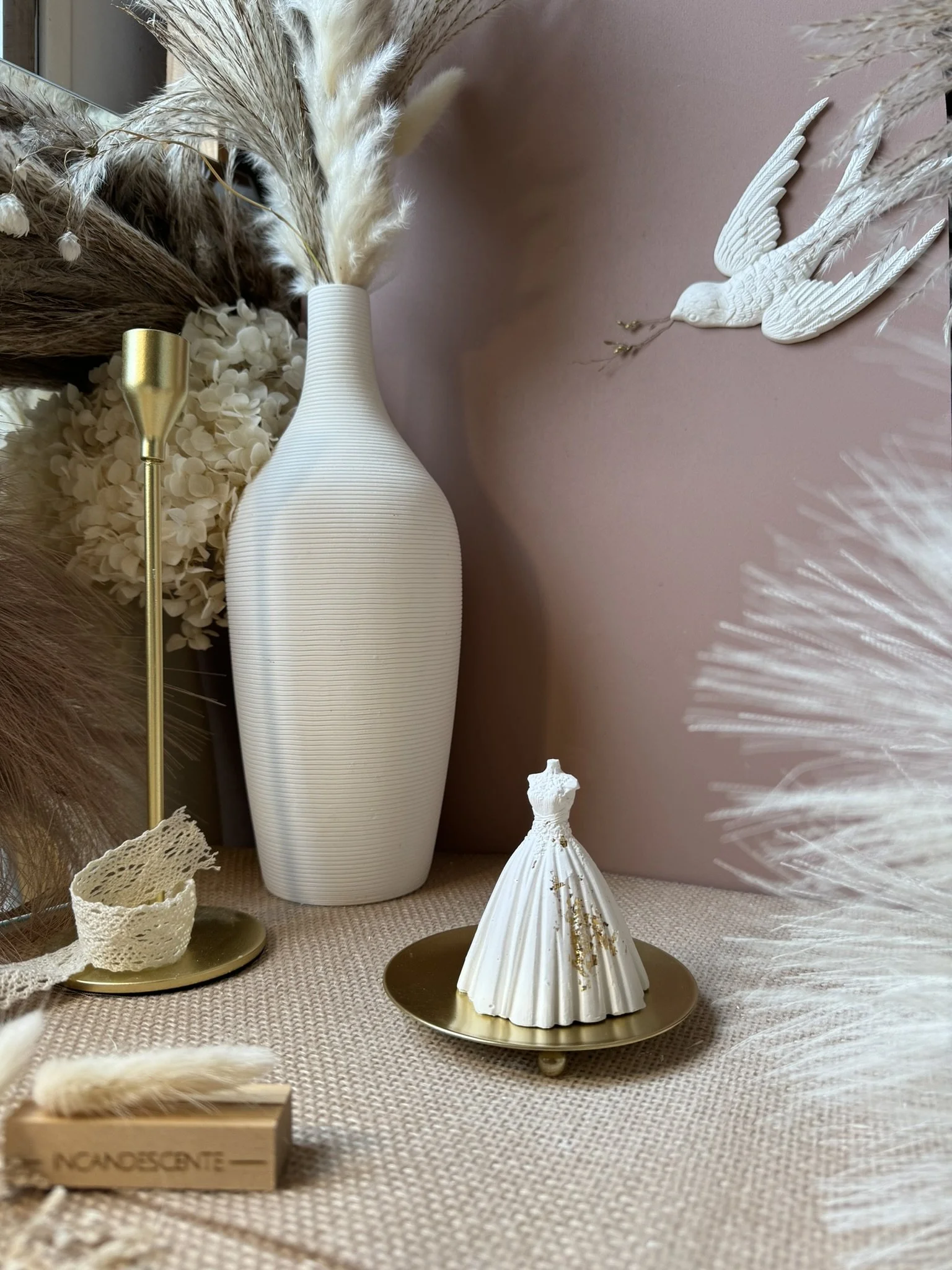 Buste robe de mariée en plâtre