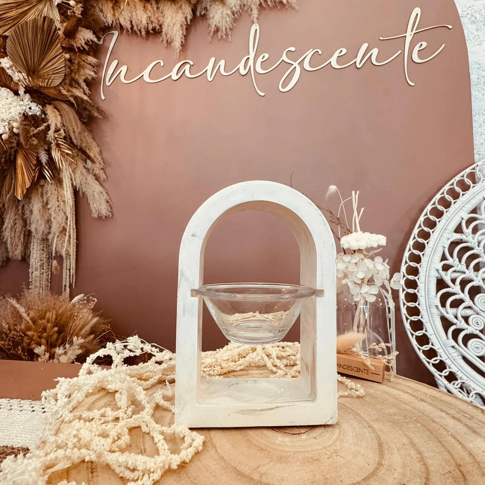 Brule parfum  arche en gypse minérale