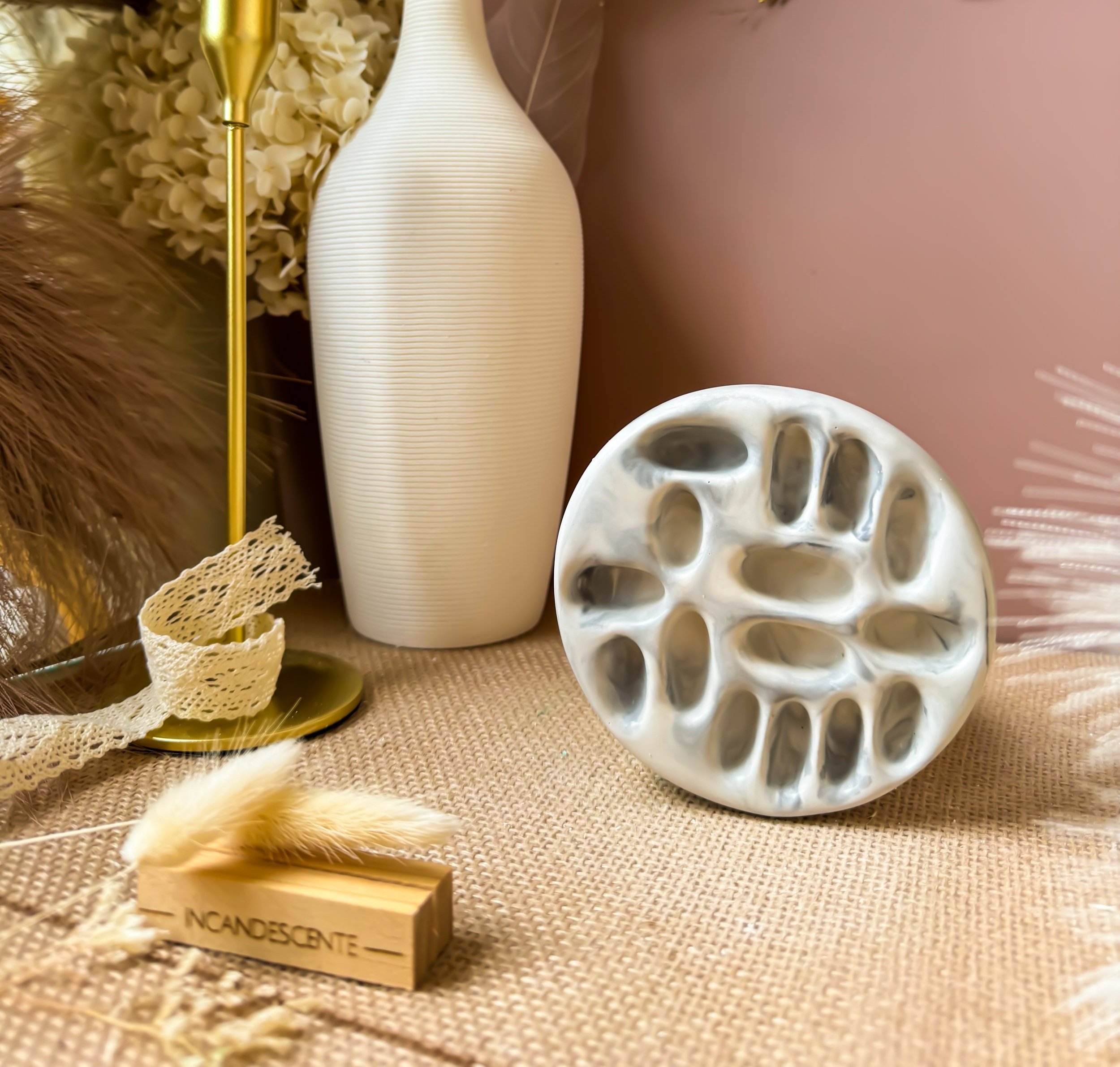 Support bagues en plâtre