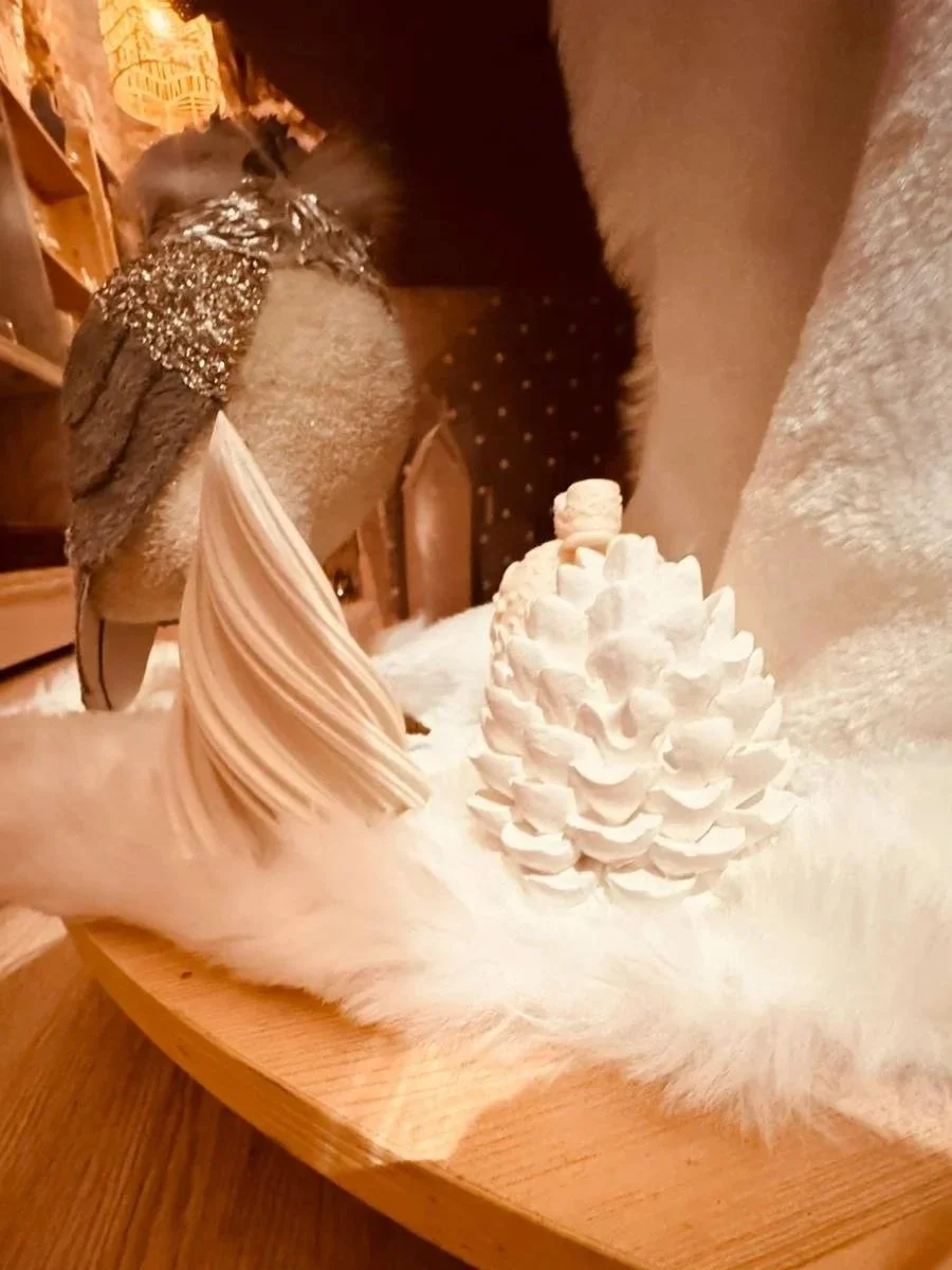 Sapin torsade et sa pomme de pin en plâtre