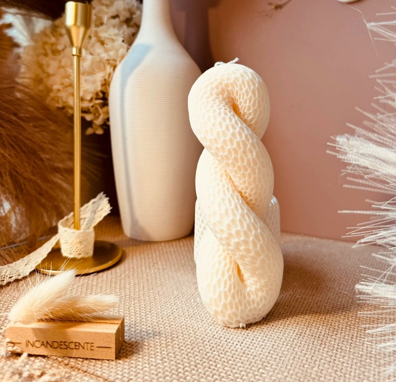 Bougie médusa en cire