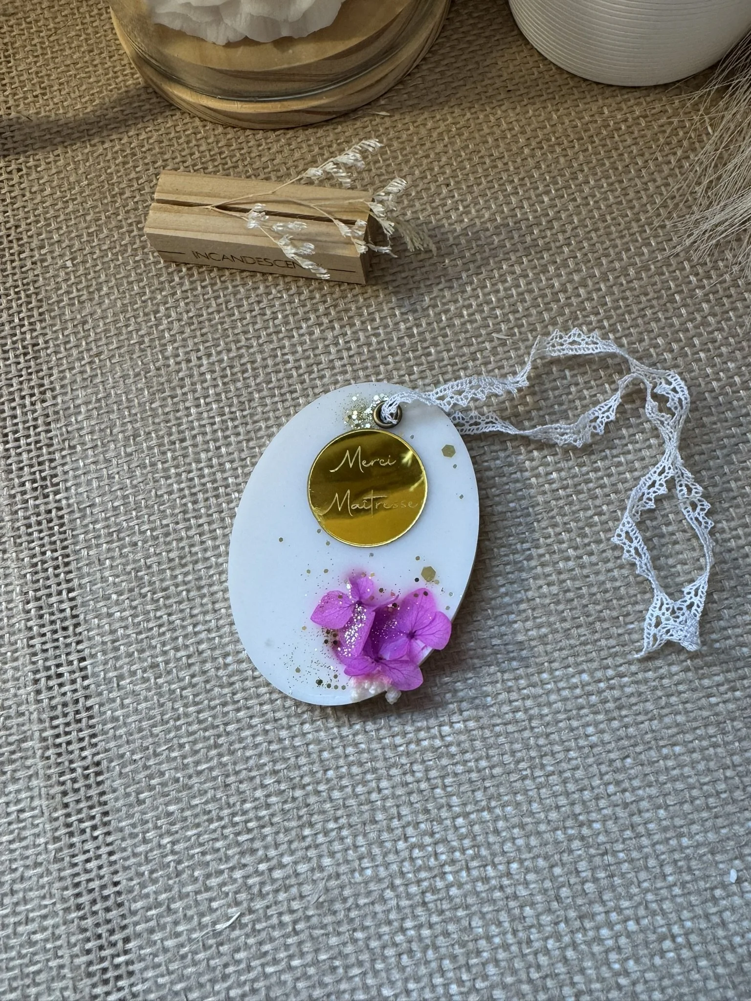 Suspension médaillon rond