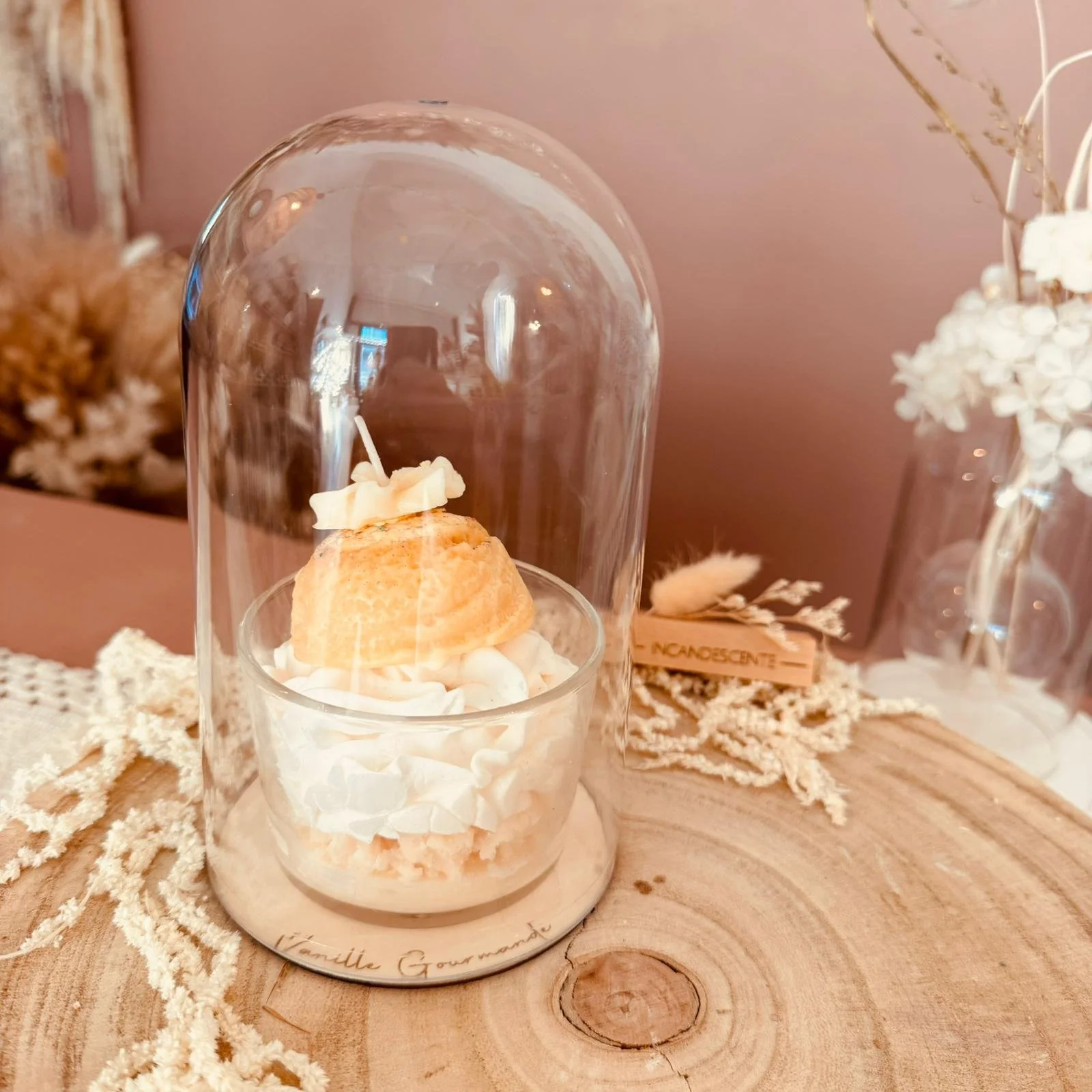 bougie gourmande boule glace vanille