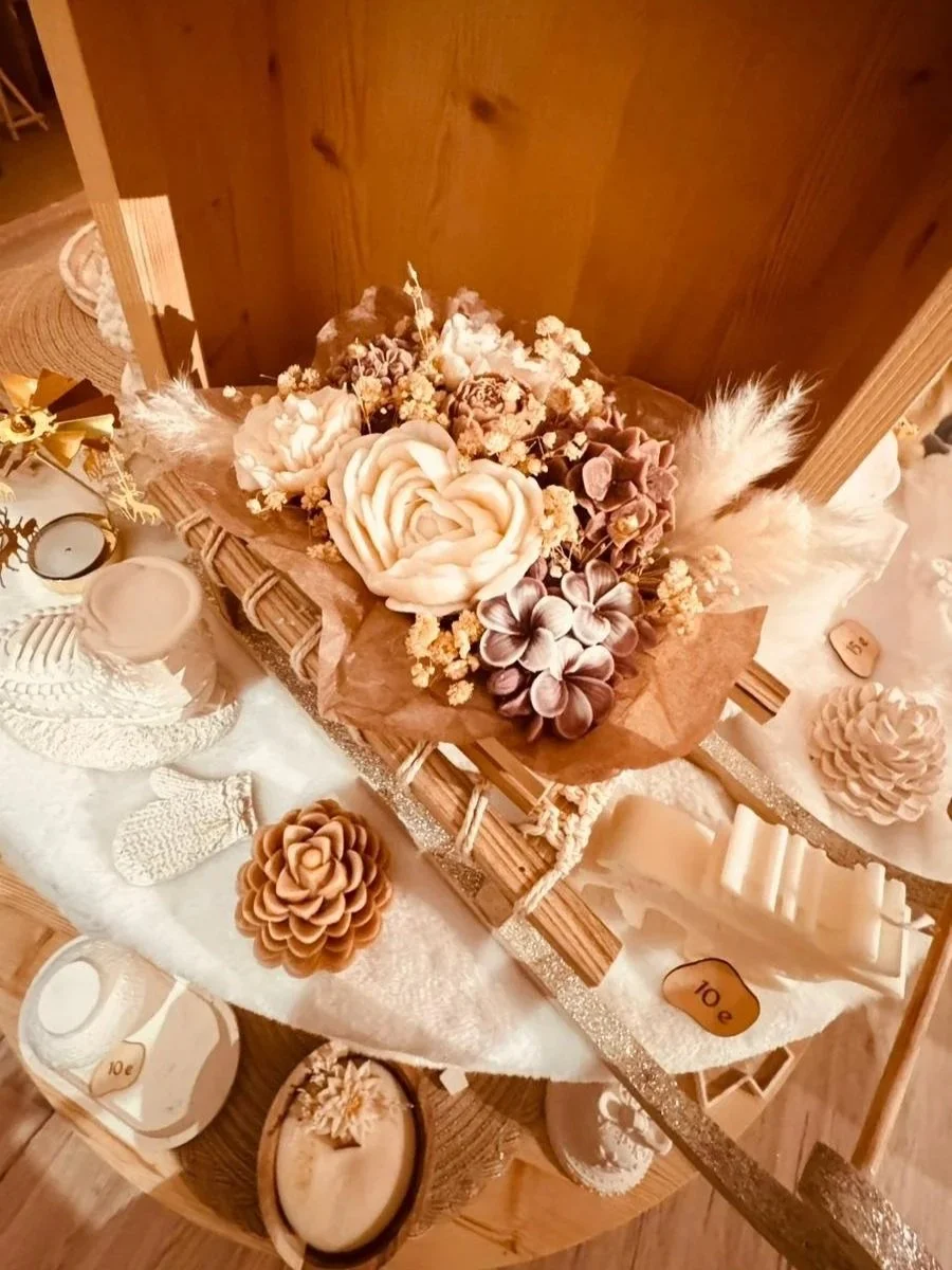 Bouquet de fleur en cire collection Noel