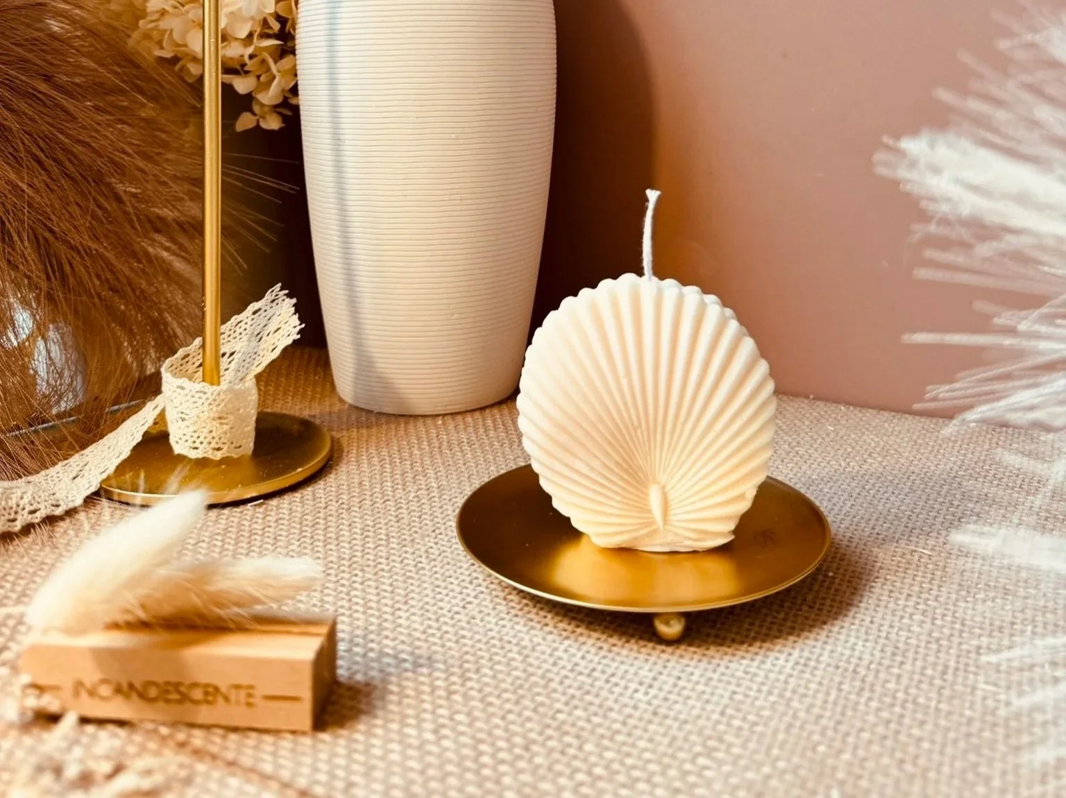 Bougie palmier  en cire