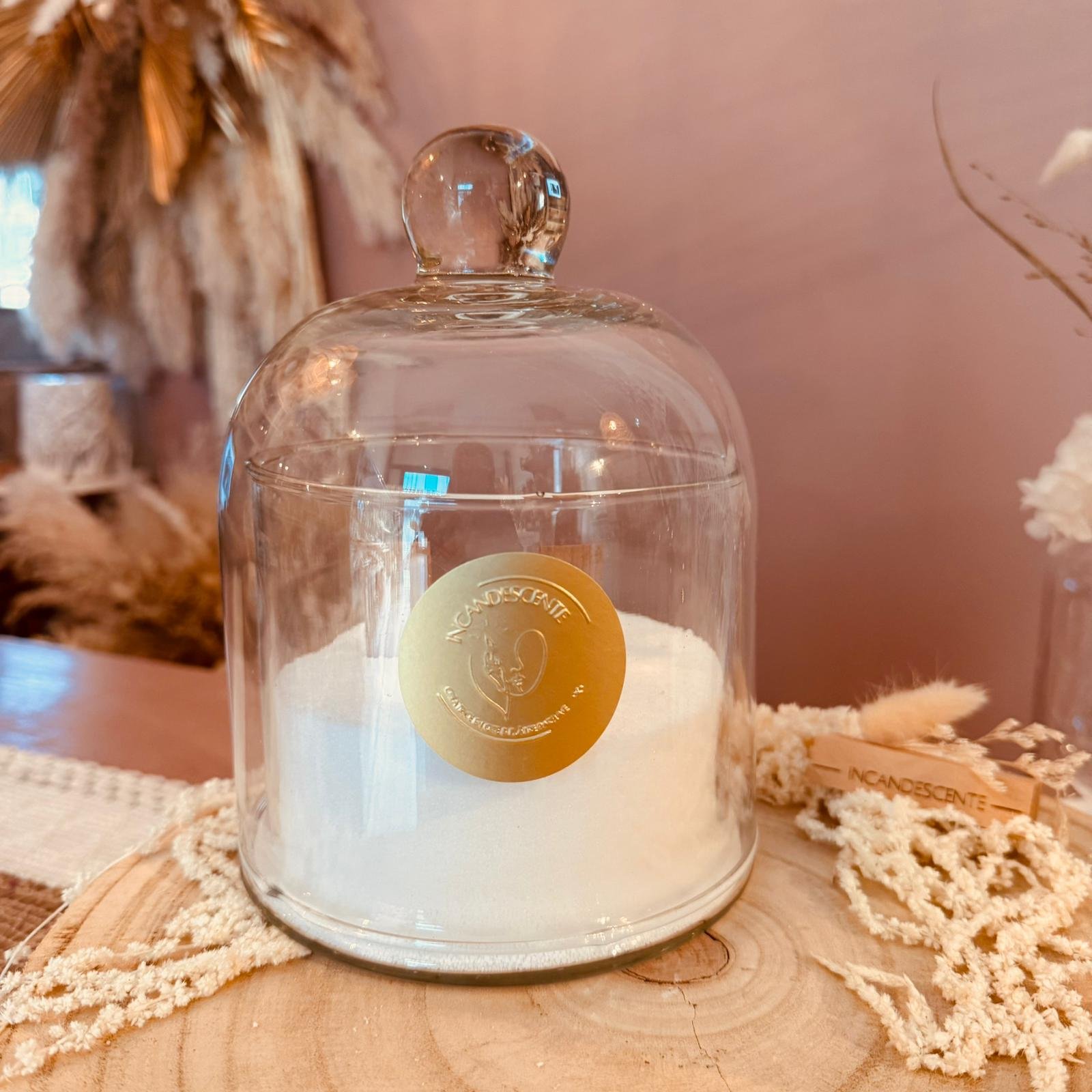 Bougie perlées 250g et 5 mèches en coton