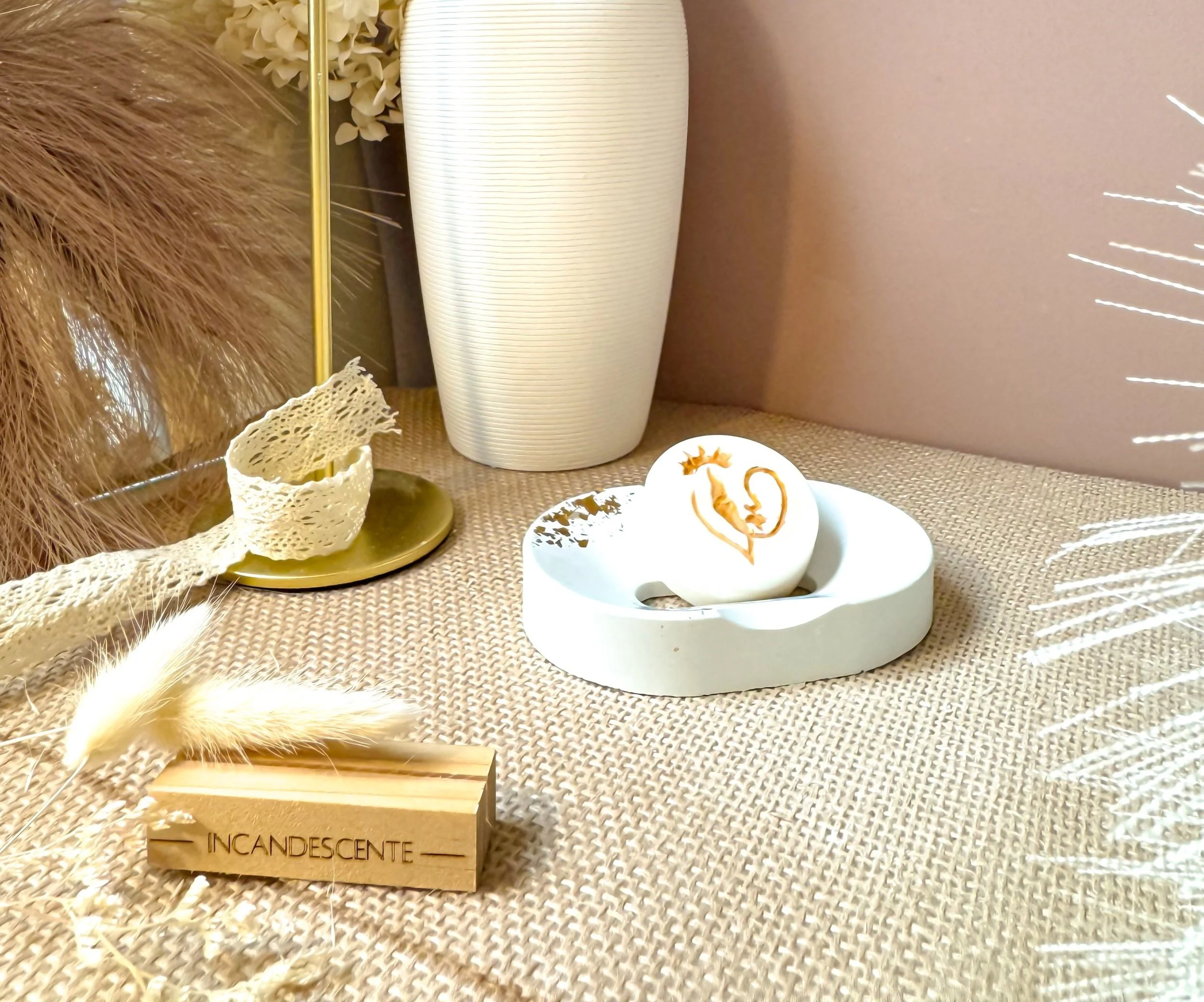 Porte savon en plâtre