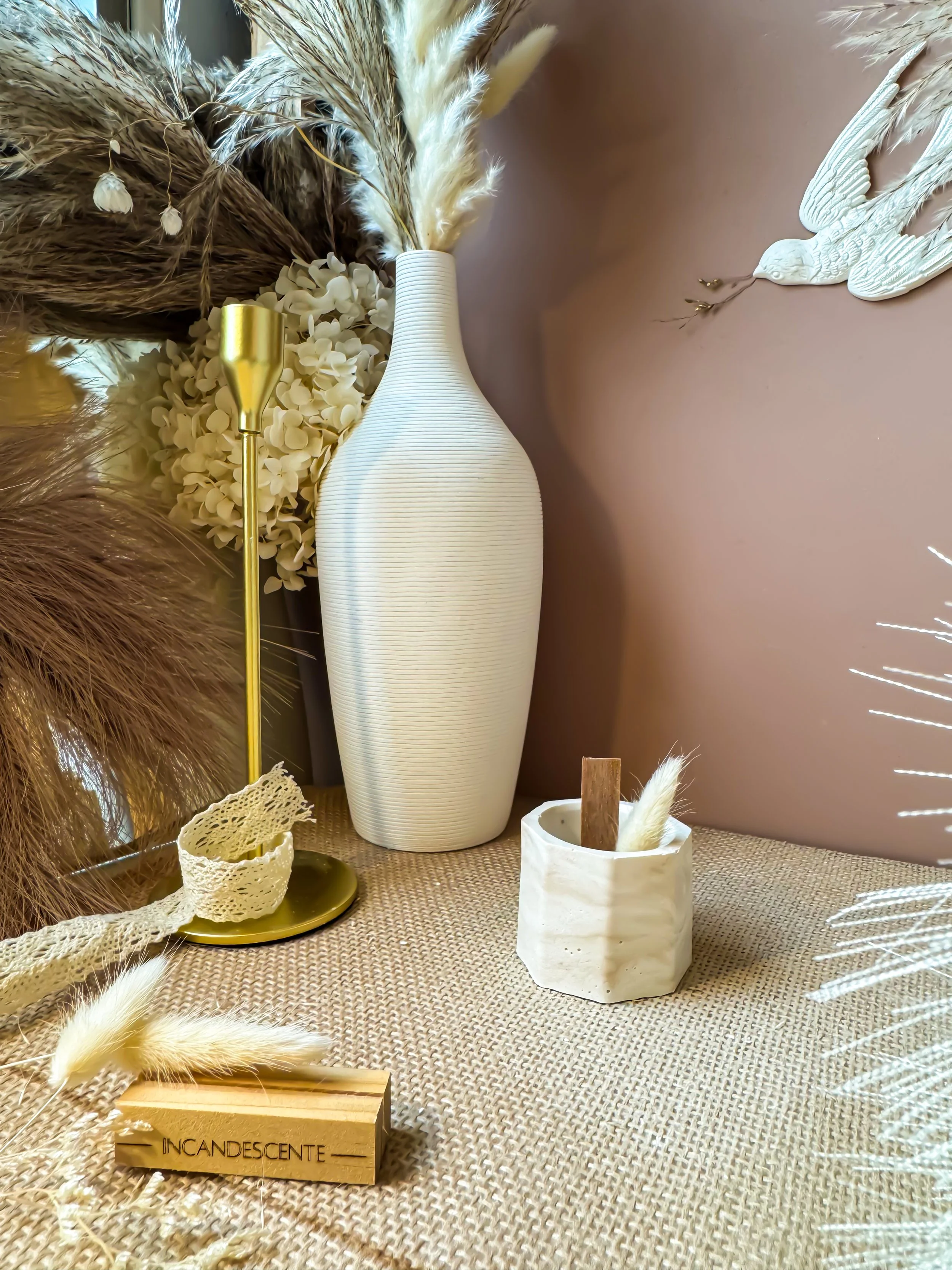 Mini bougie pour évènement à personnaliser en plâtre