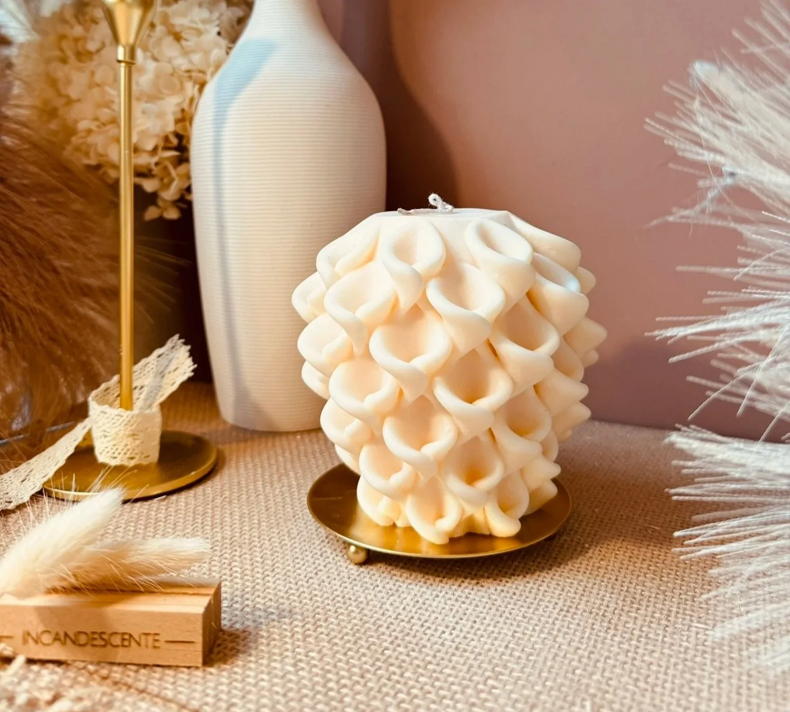 Bougie ruche xl  en cire