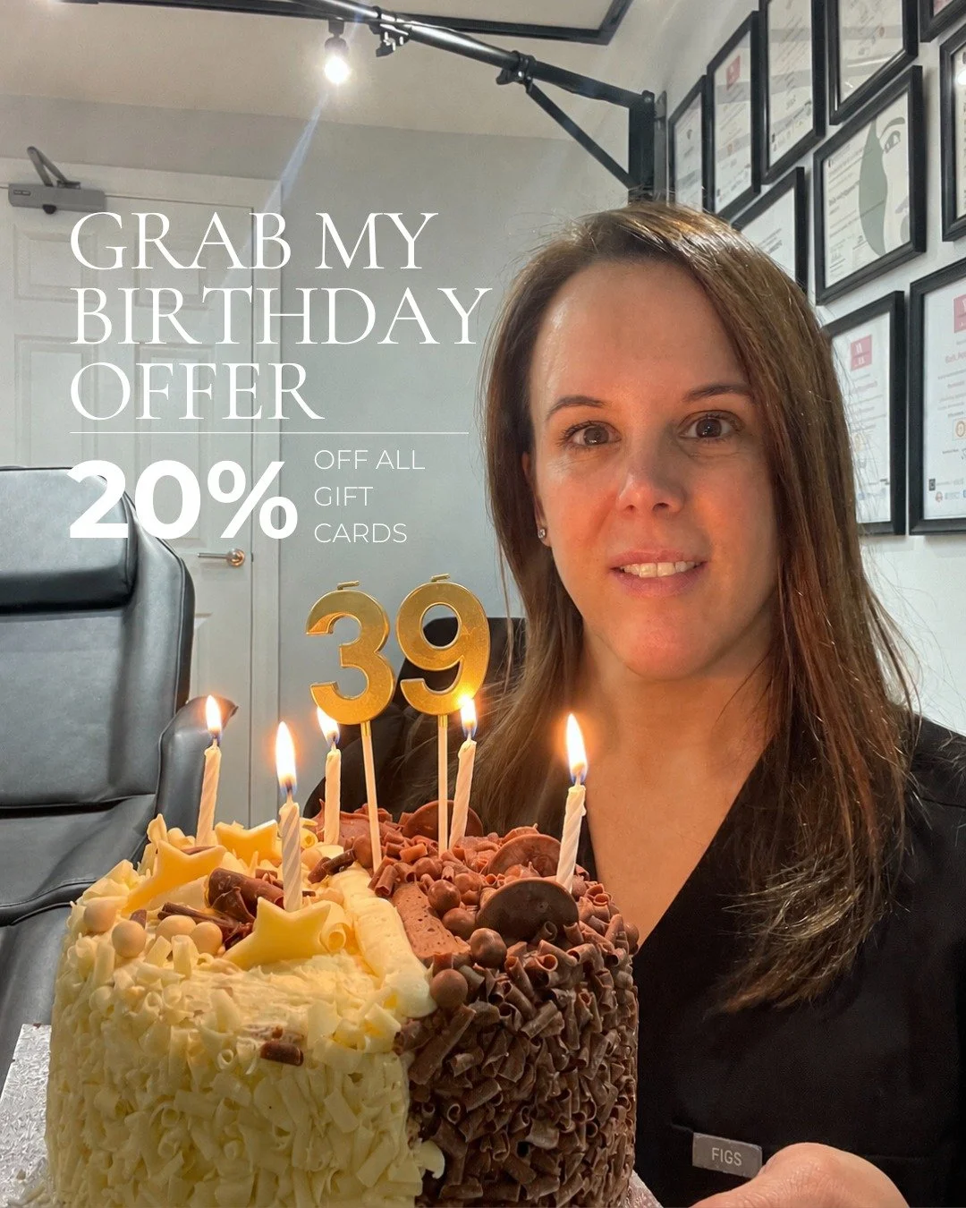 It&rsquo;s my birthday&hellip; but YOU get the presents this year. 🎁 

To celebrate, I&rsquo;m giving you 20% OFF all gift cards purchased on the 7th &amp; 8th of June!

Perfect if you&rsquo;ve been thinking about skin treatments, injectables or tre