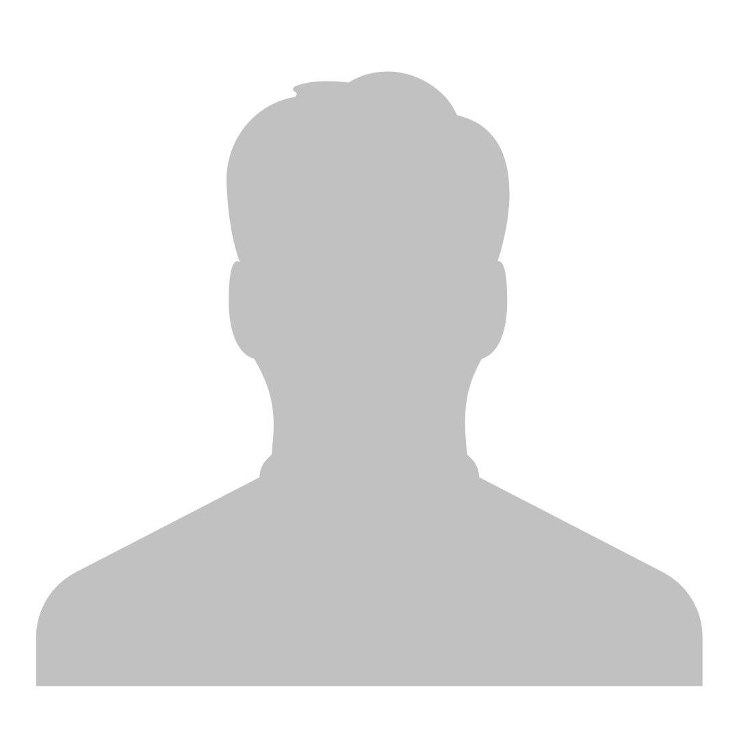 Silhuet af en anonym person i jakkesæt med slips, grå baggrund.