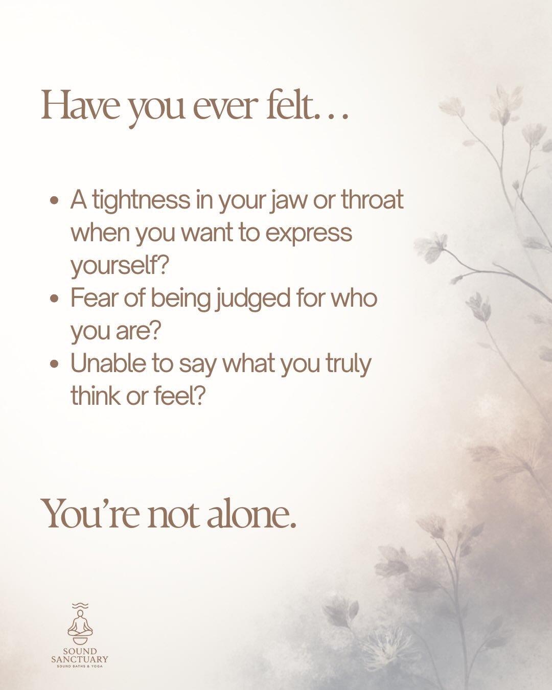 Do you ever feel fear when expressing yourself, your voice, feelings, or needs? You are not alone. 

Reclaim Your Voice is a small-group workshop designed to help you reconnect with your authentic voice and your truth in a safe, supportive space.

In