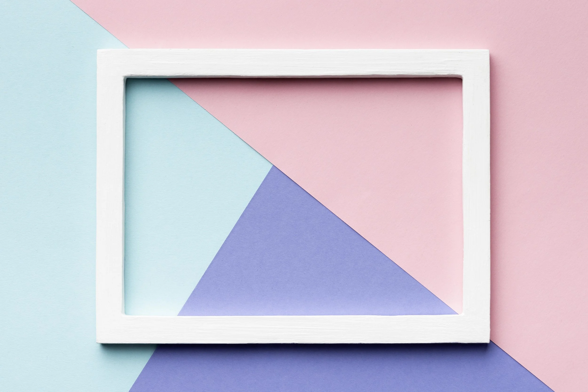Square frame on a pastel-colored background - Stephen Radl Painting