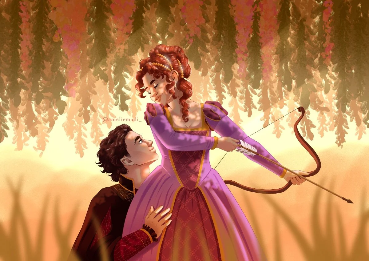 Illustration romantique d'un couple