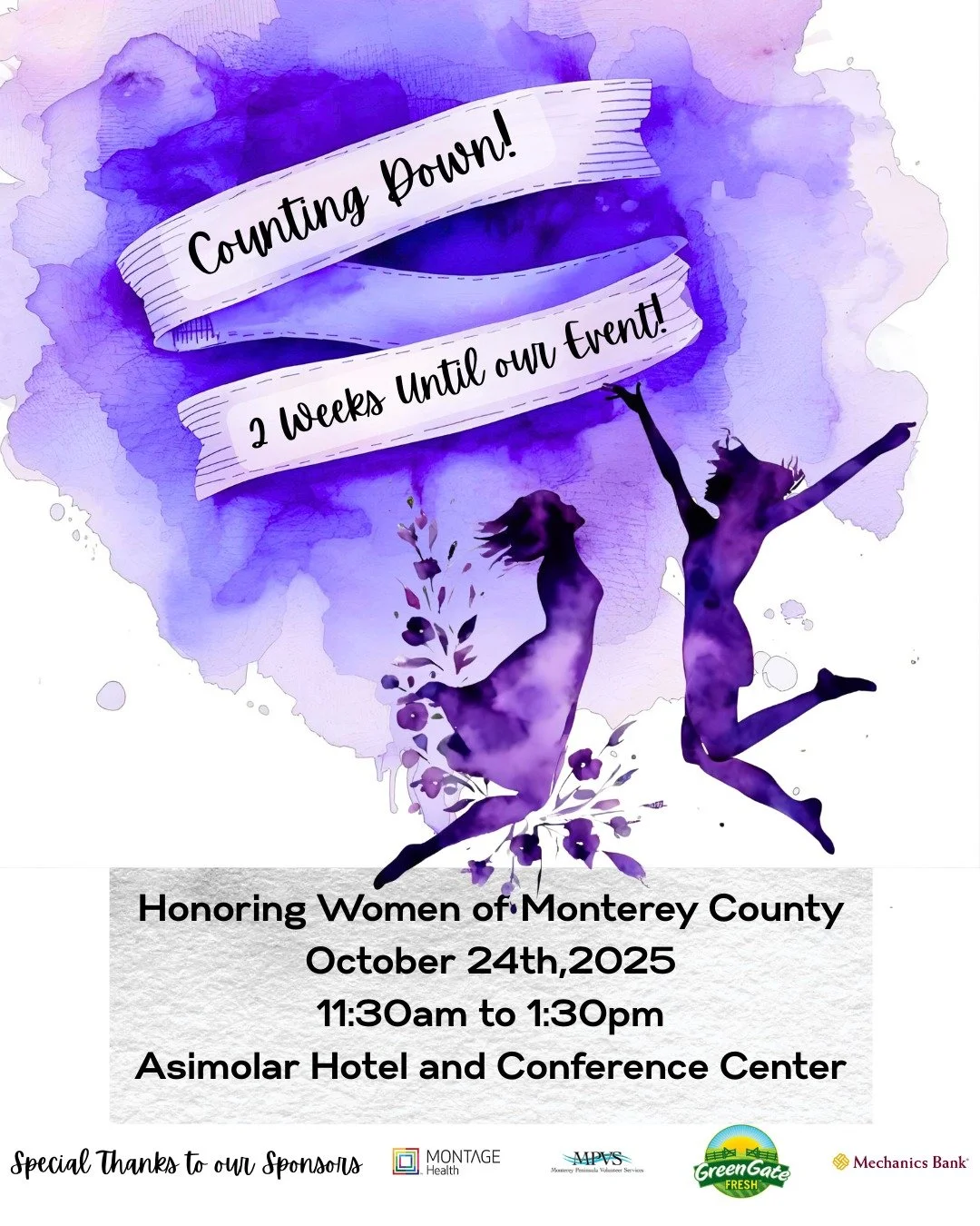 🌟✨ The countdown is on! Just 2 weeks until our Annual Luncheon Honoring Women of Monterey County! 🎉 Join us as we celebrate the incredible women who inspire change and resilience in our community. Your support is crucial in helping us uplift surviv
