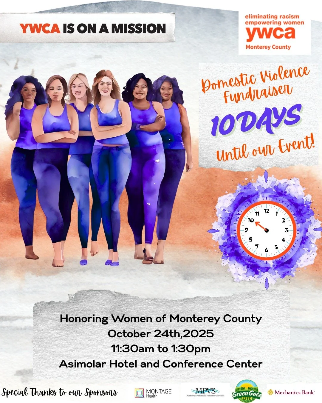 ✨ Just 10 days until we come together for a powerful cause! 💜 Let’s honor the remarkable women who inspire us all. Your support helps us continue our mission!
🗓 Date: 10/24
📍 Asimolar Hotel & Conference Center
Get your tickets here: http