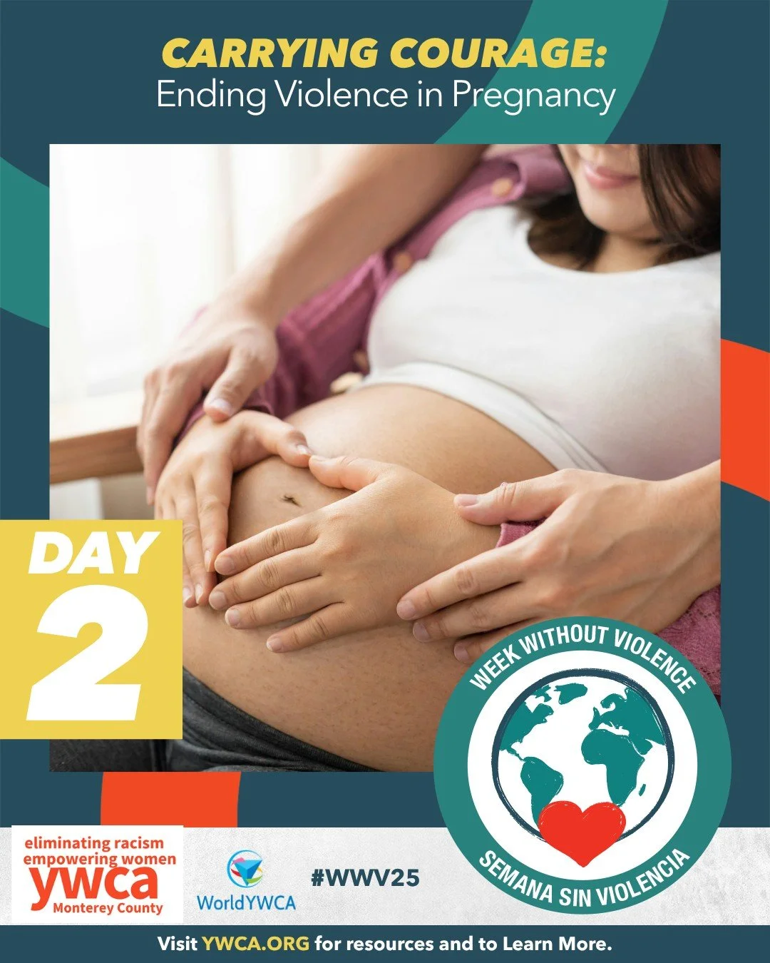 💜✨ Day 2 of our Week Without Violence: Carrying Courage! Today, we uplift the incredible strength of pregnant survivors. 🤰💖 It’s vital to advocate for safety, support, and trauma-informed care during this vulnerable time. Every mother deserv