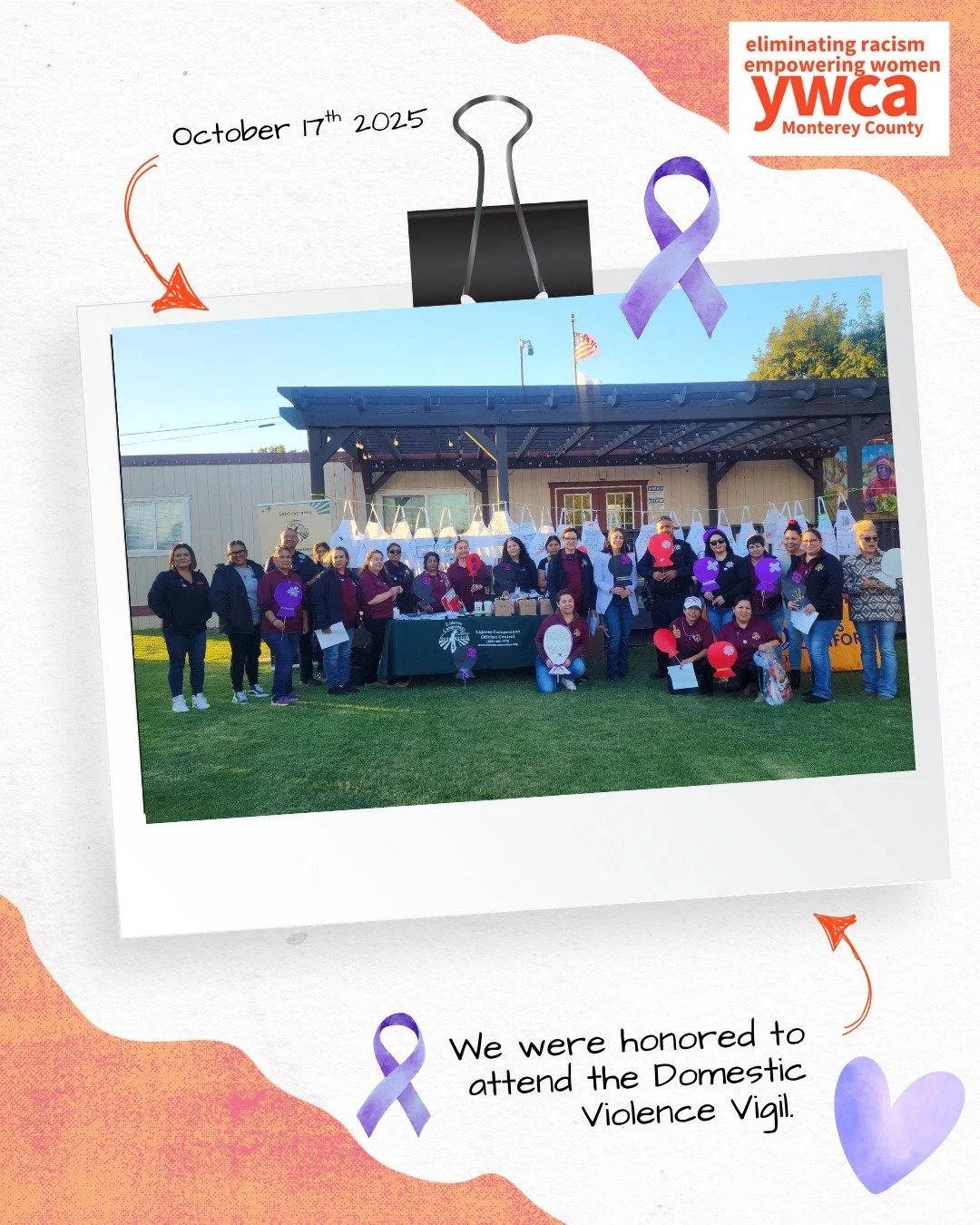💜✨ This past Friday, we gathered as a community for the Domestic Violence Vigil, a heartfelt event dedicated to honoring the strength of survivors and remembering those we have lost. 🕯️ Together, we stood in solidarity, sharing stories and support,