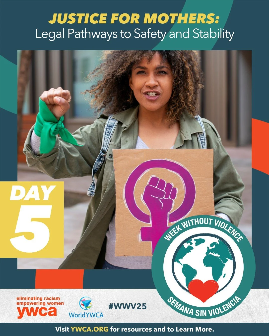 💜✨ On Day 5 of our Week Without Violence, we shine a light on "Justice for Mothers: Legal Pathways to Safety and Stability." Today, we recognize the vital role that legal systems play in safeguarding mothers and their children from domesti