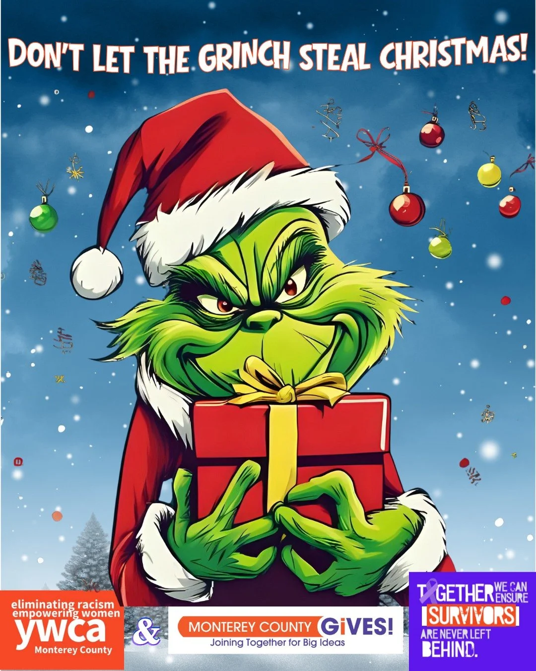 🎄The Grinch tried to steal Christmas, but we won&rsquo;t let that happen! 🎄 At YWCA Monterey County, we are dedicated to providing families with the best Christmas possible. However, we can&rsquo;t do it alone! We need your help to spread joy and s