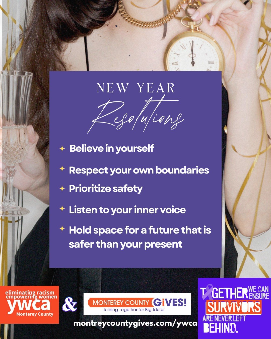 ✨ Looking for New Year&rsquo;s resolutions? Here&rsquo;s a great one: prioritize your well-being and support those in need! Remember, if you or someone you know needs help, we&rsquo;re here 24/7. 💜 As we approach the end of our MC Gives campaign, do