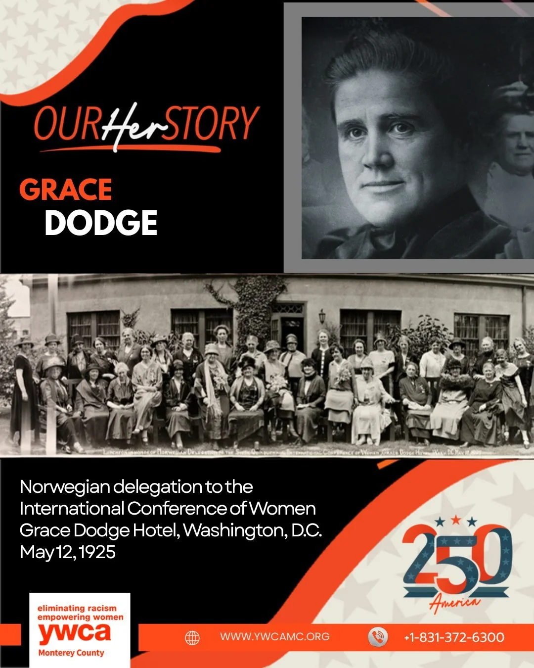 ✨America's 250th year, we celebrate by sharing the stories of women who shaped this country in our #Herstory Campaign. Today, we honor the founder of YWCA: #GraceDodge.

Think about the hustle and heart of New York City during the mass immigration er