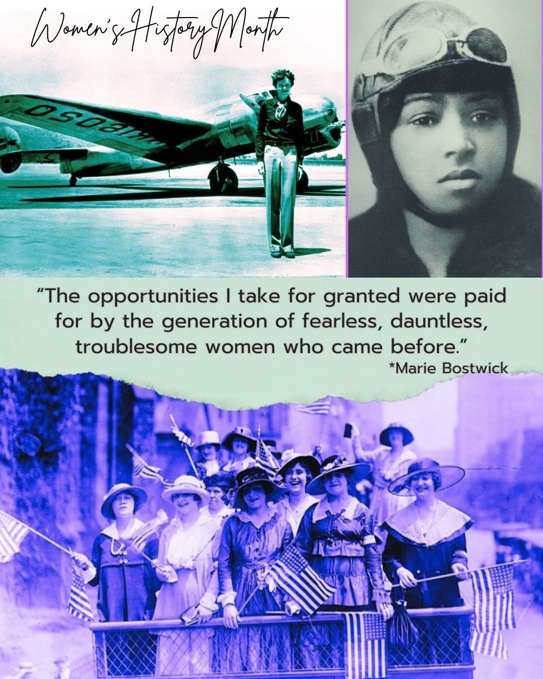 🌸 As Marie Bostwick beautifully reminds us, women before us carry stories of courage, resilience and strength, shaped by the challenges they've faced. 

This month, let&rsquo;s honor the sacrifices of those who came before. 💪 Whether it&rsquo;s you