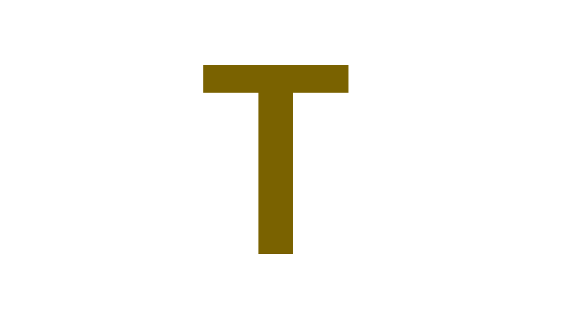 The letter T