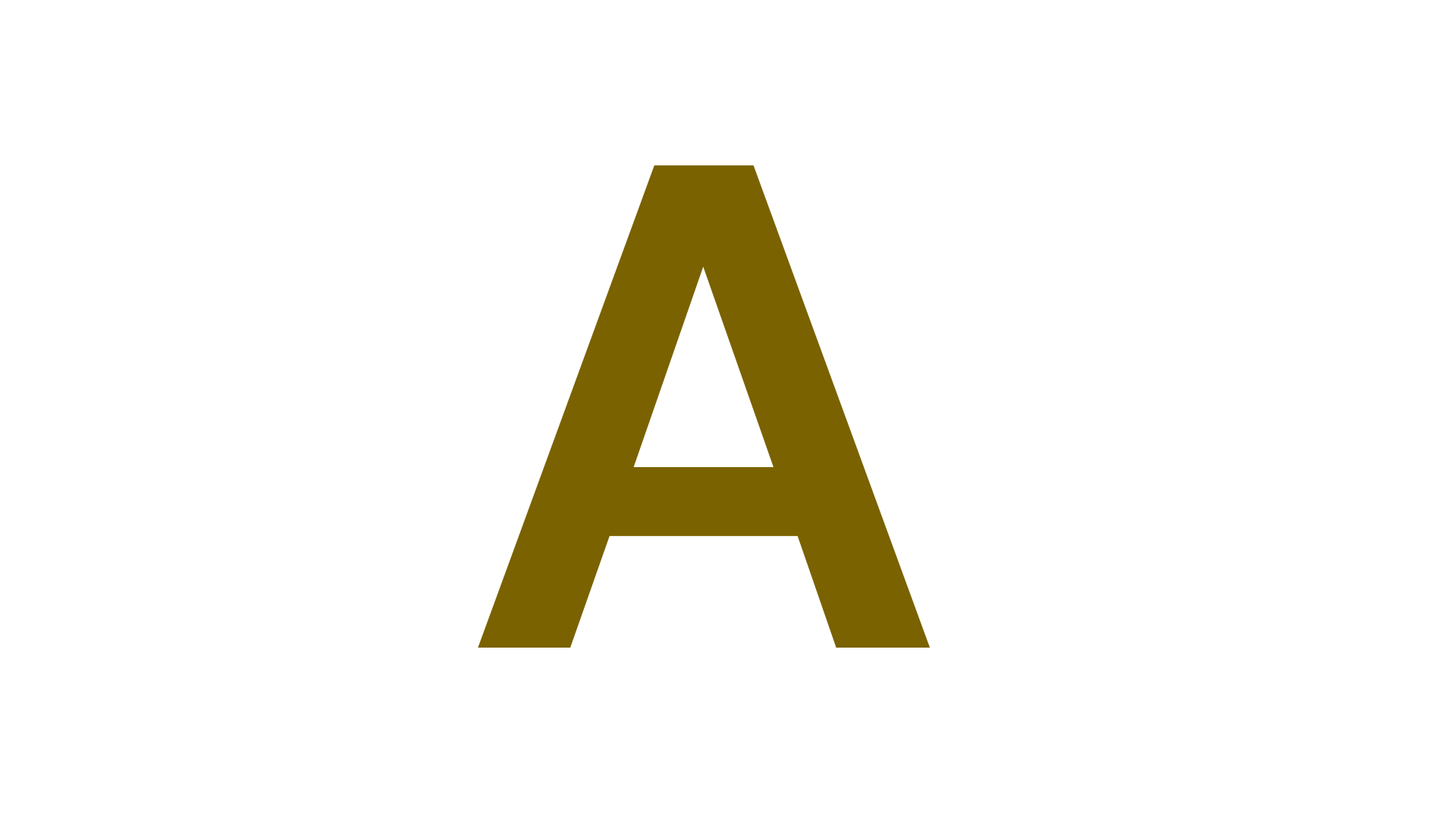 The letter A