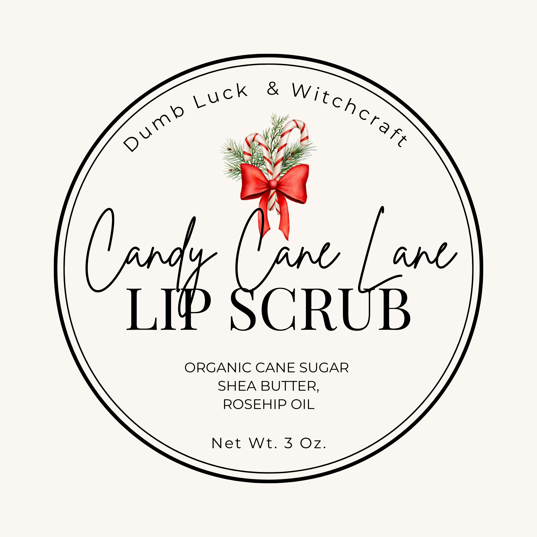 CLEARANCE - Candy Cane Lane Lip Scrub - 3 oz jar