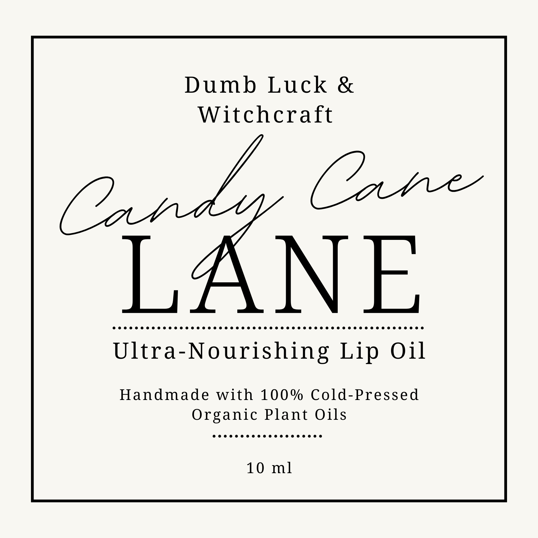 Candy Cane Lane Peppermint - Flavored Ultra-Nourishing Lip Oil -10 ml roller ball