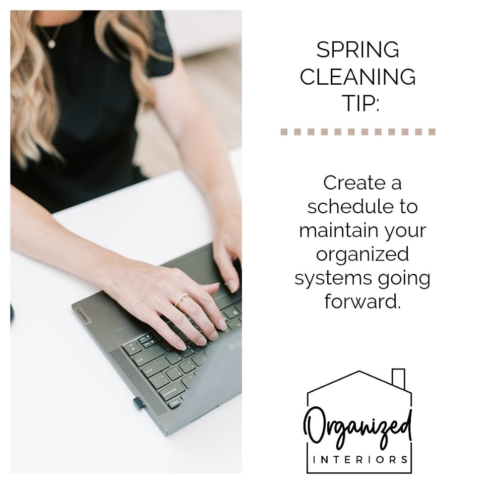 Now that your home is organized, let's make a plan to keep it that way!

✨️Set reminders to switch out clothing, seasonally

✨️When you notice a space getting cluttered, take 20-30 minutes to do a &quot;refresh&quot;

✨️Set up &quot;drop zones&quot; 