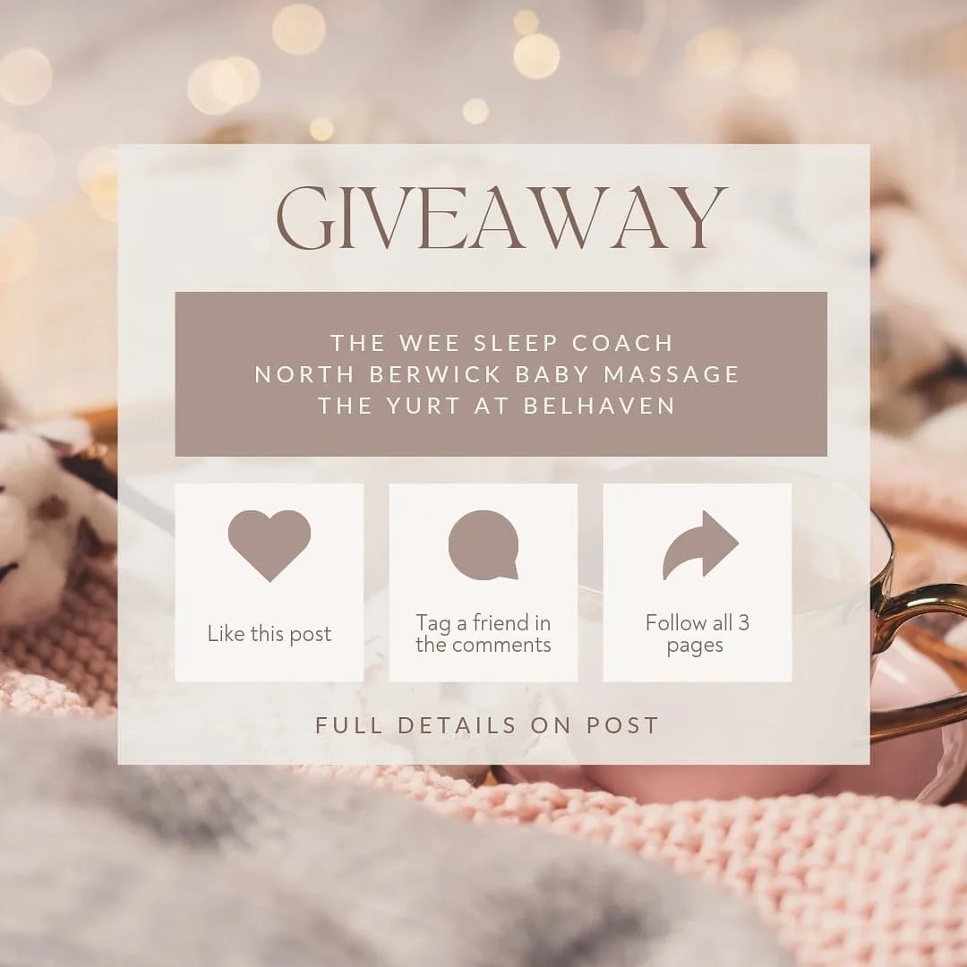 To celebrate all you incredible mums this Christmas @northberwick_babymassage @theyurtatbelhaven and @the.wee.sleep.coach have joined forces to bring you this amazing giveaway! 🥳

One lucky winner will win the following:

💫 A voucher for a 4-week b