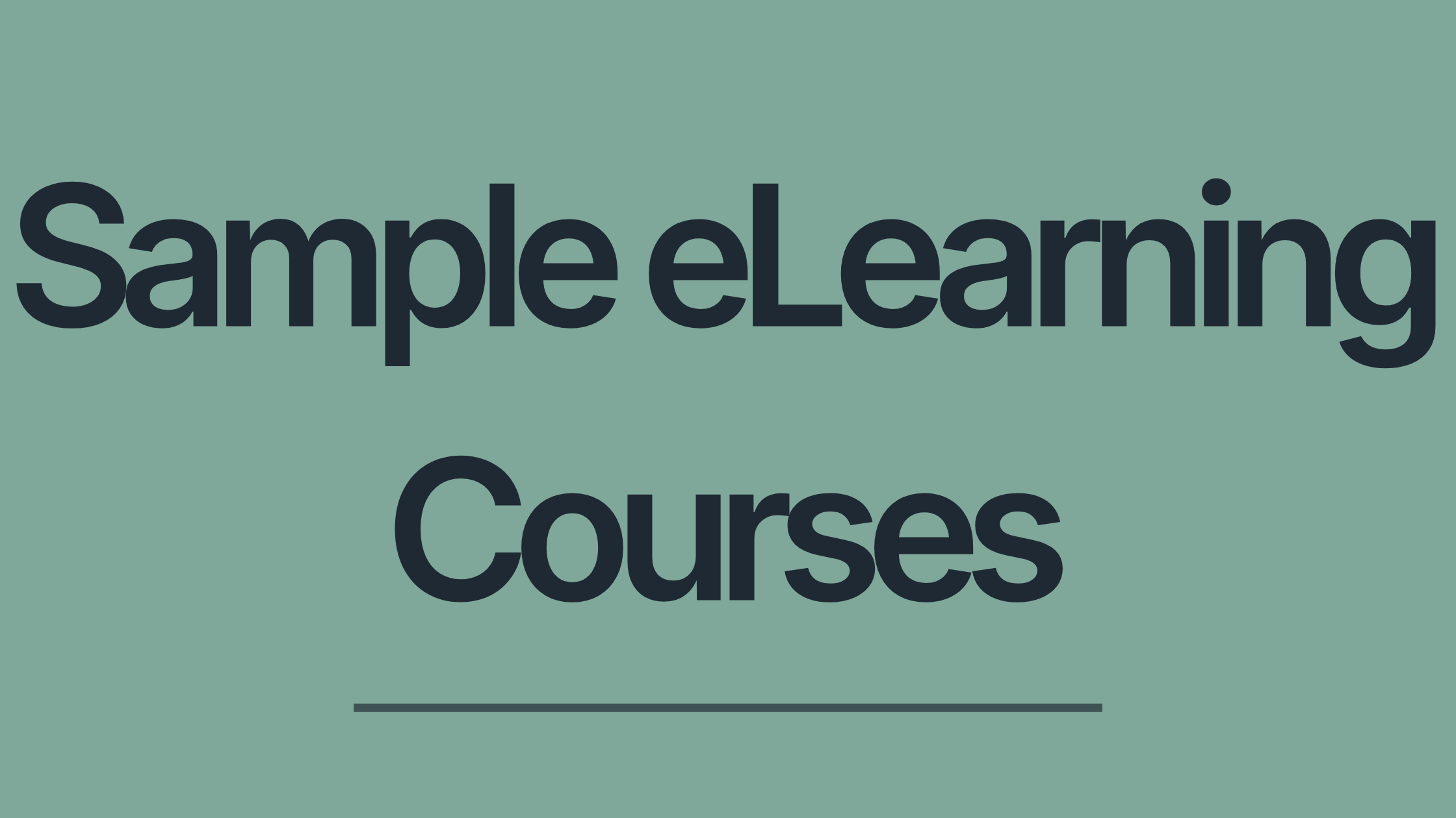 Sample eLearning Courses