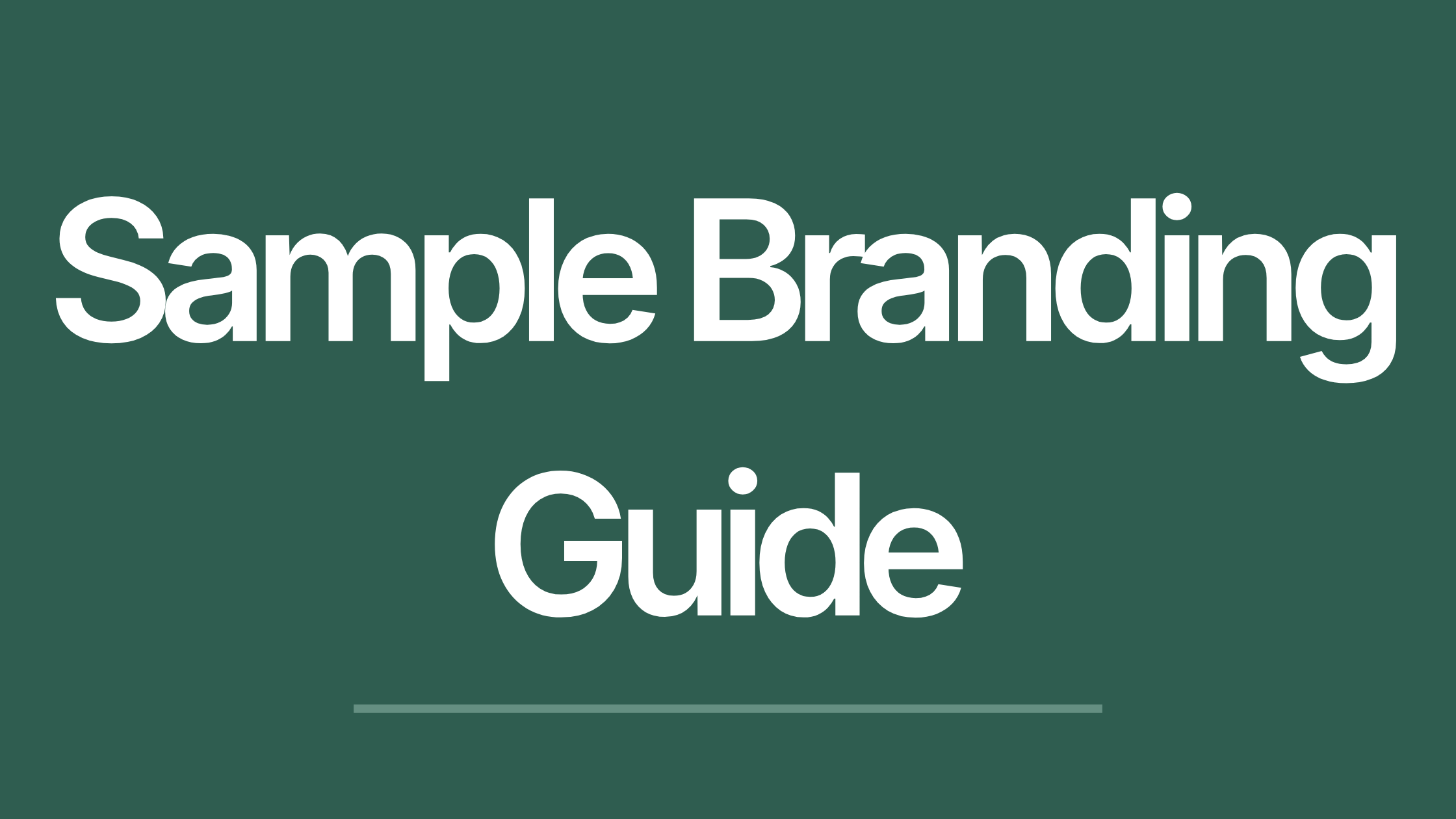 Sample Branding Guide