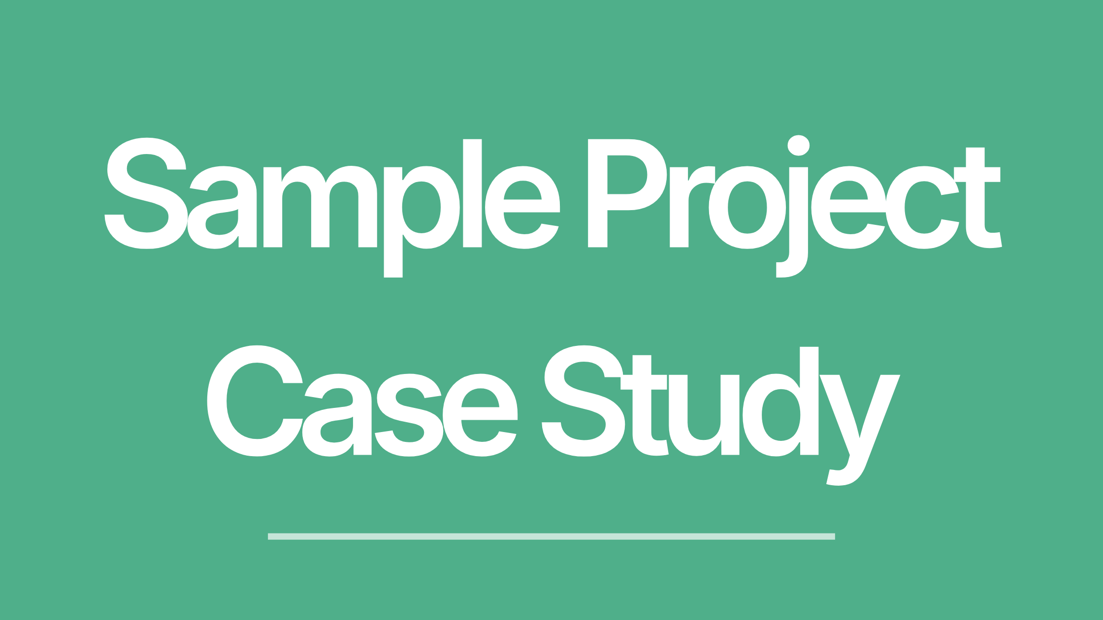 Sample Project Case Study