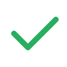 Green checkmark on a white background