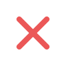 A red 'X' mark against a plain background.