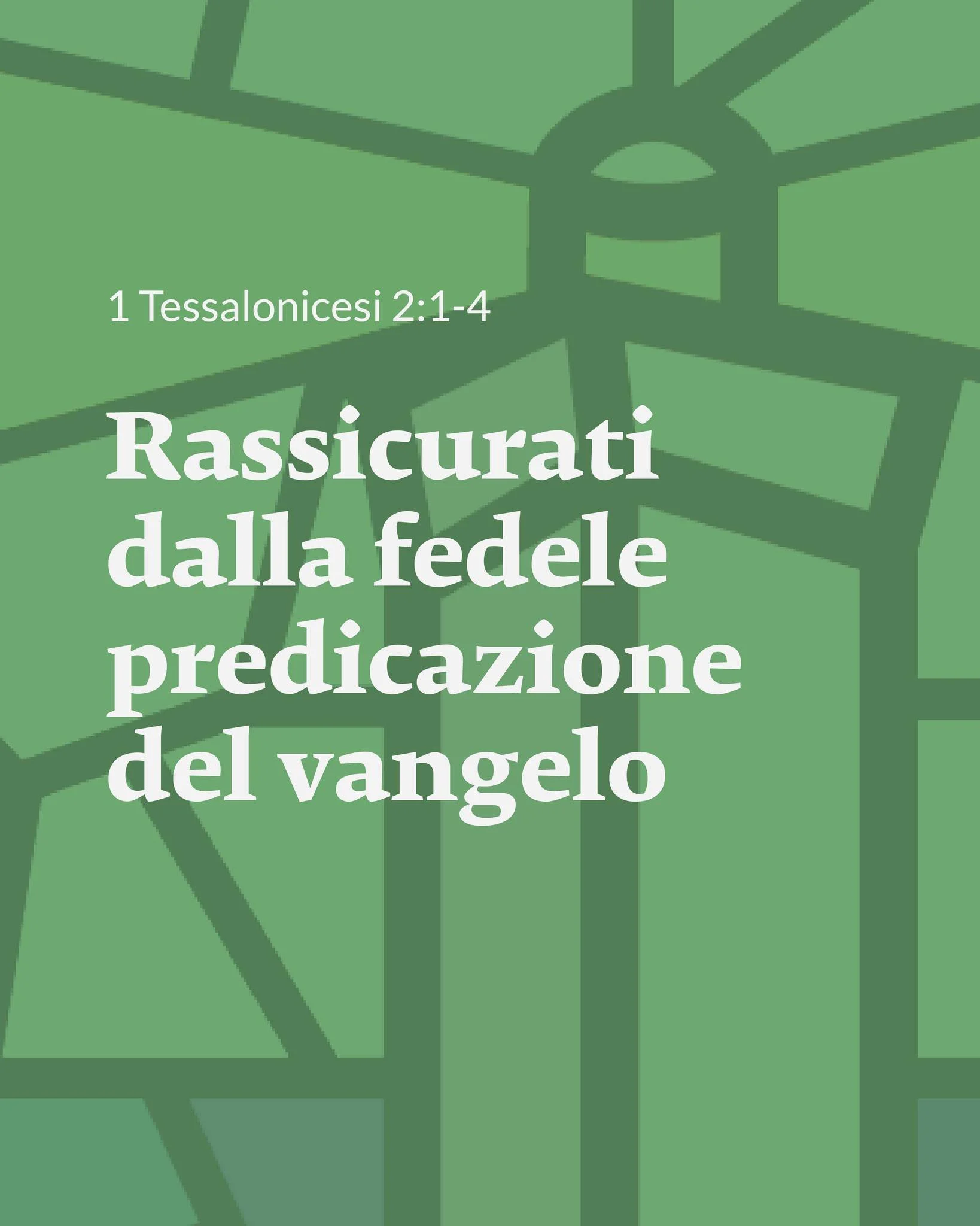 1 Tessalonicesi 2:1-4 &ndash; Rassicurati dalla fedele predicazione del vangelo

Nella lettera ai Tessalonicesi vediamo il grande cuore pastorale di Paolo per una chiesa giovane che si ritrovava nel fuoco della persecuzione. Paolo era desideroso di r