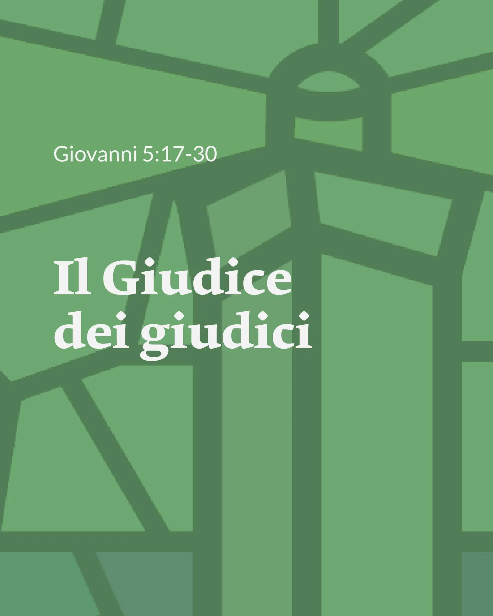 Giovanni 5:17-30 &ndash; Il Giudice dei giudici

&ldquo;Nessuno mi pu&ograve; giudicare&rdquo; &egrave; il titolo di una canzone che &egrave; stata presentata a Sanremo nel 1966 per poi diventare un grande successo commerciale. Riassume la logica che