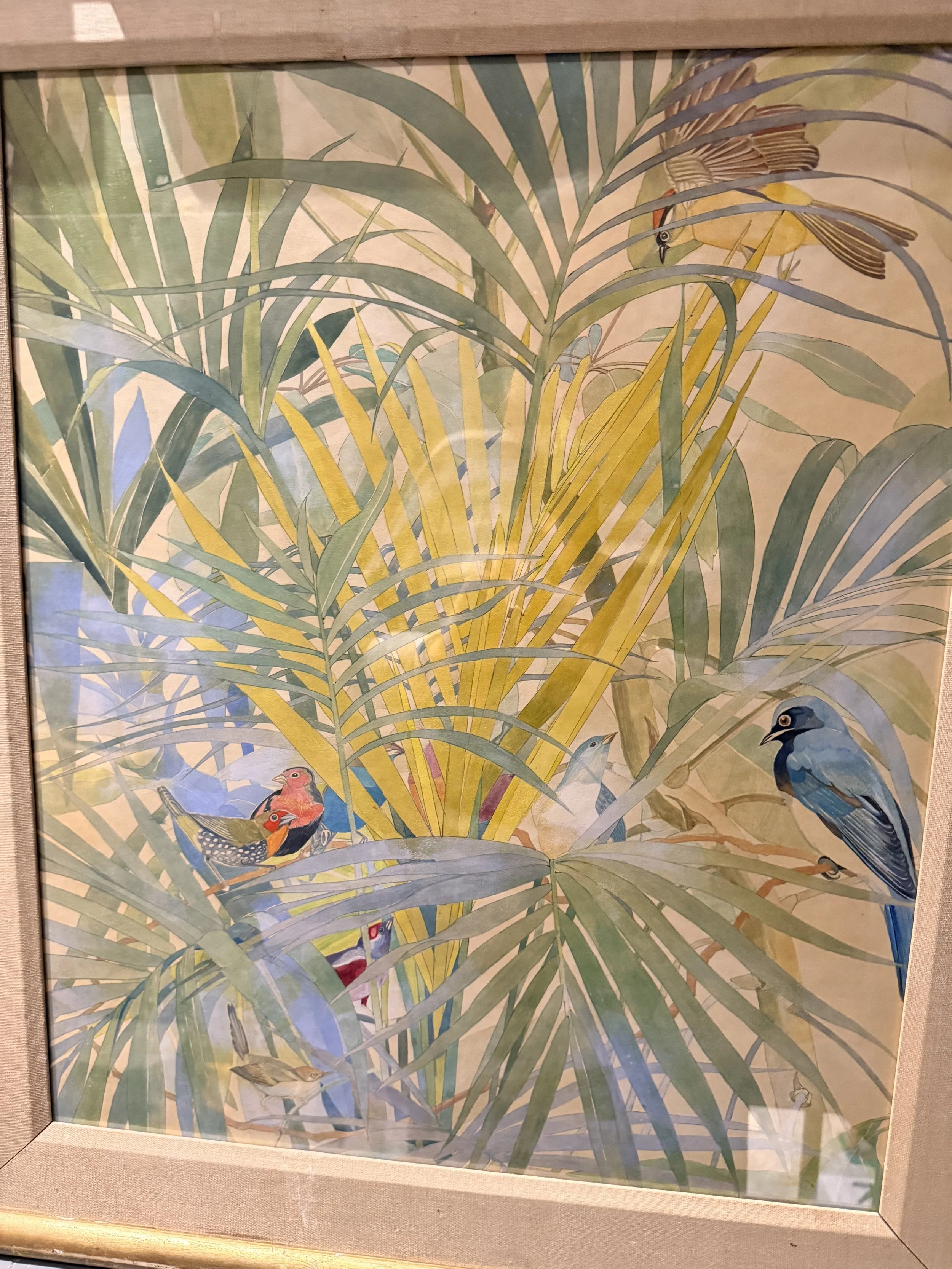 Stunning Watercolour  leaves and birds…