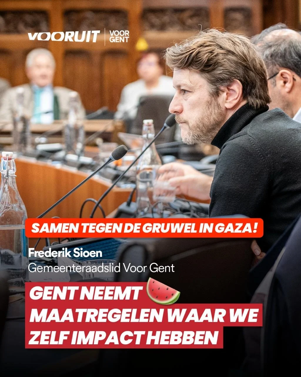 Motie over Gaza goedgekeurd in Gentse Gemeenteraad