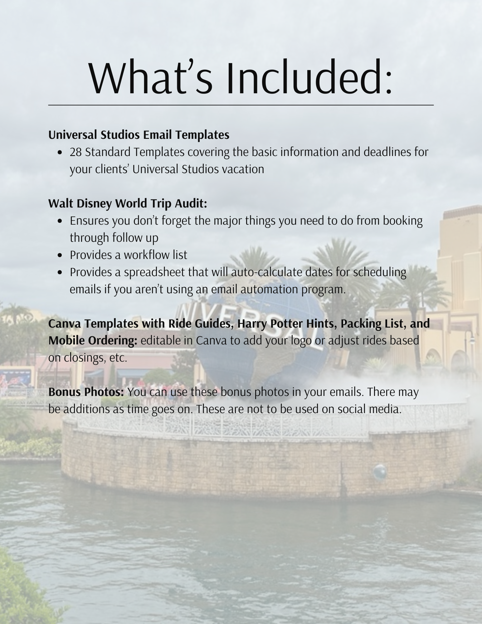 Universal Studios Email Templates — Travel Agent Email Templates ...