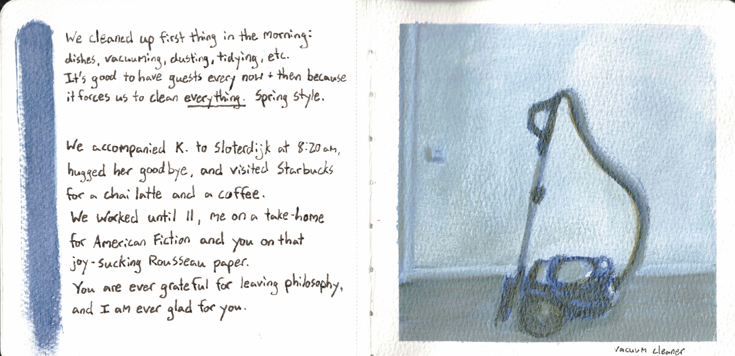 blue vacuum cleaner